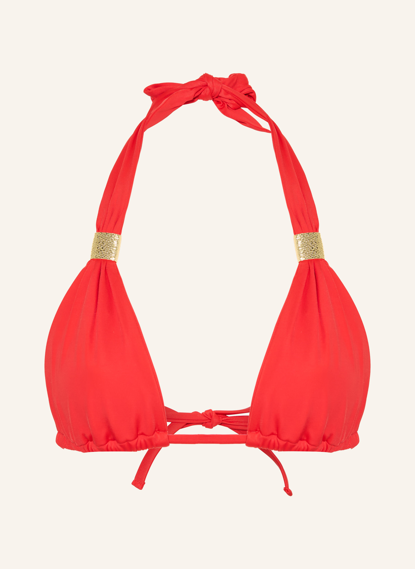 heidi klein Trojúhelníkové bikiny PETALIA: ČERVENÁ / ZLATÁ