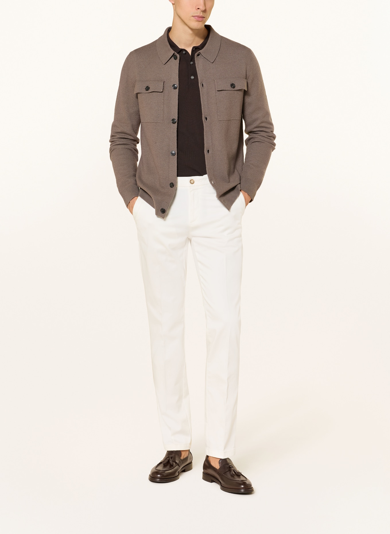 BALDESSARINI Chino Regular Fit: BÍLÁ