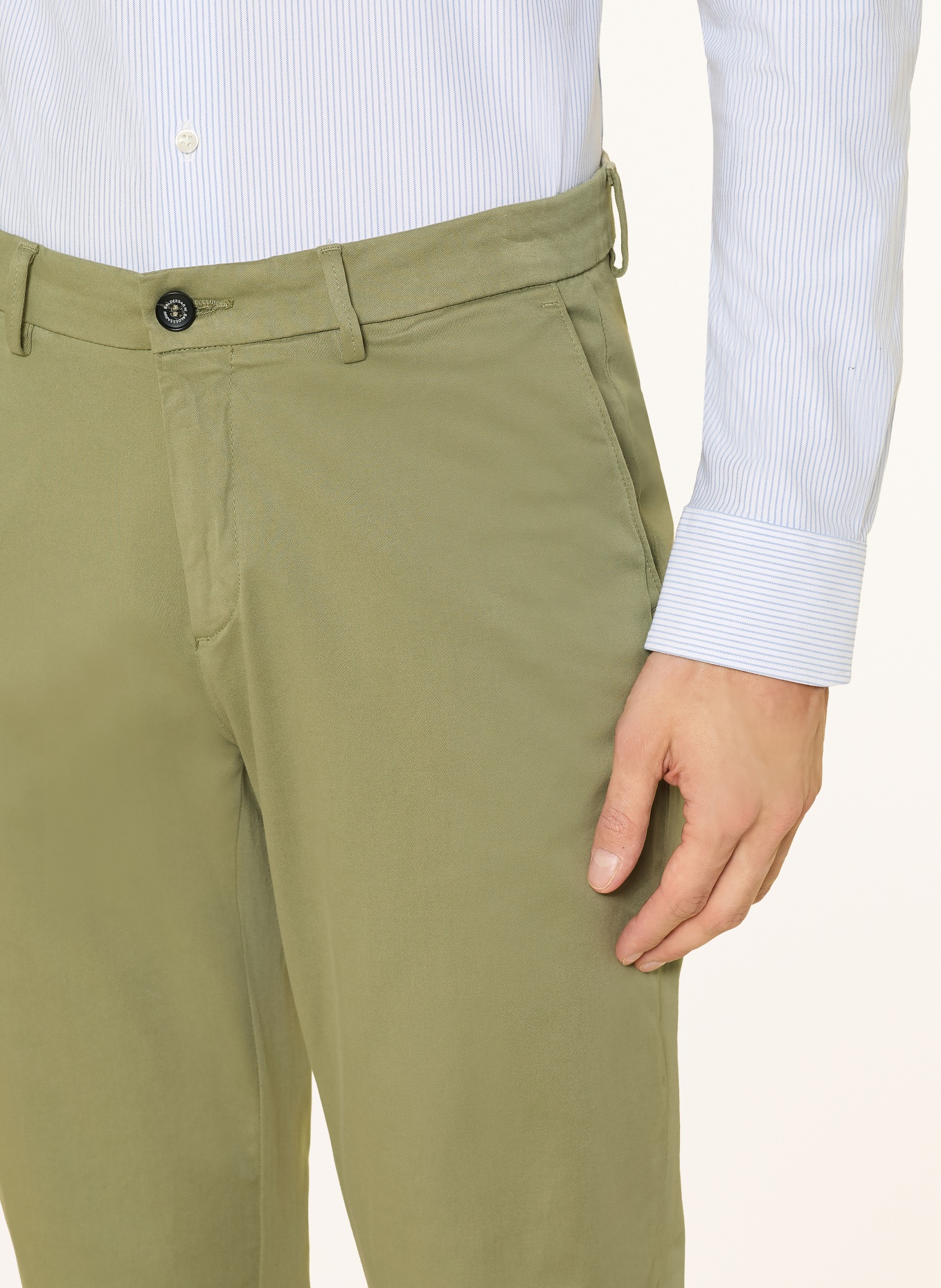 BALDESSARINI Regular fit chino pants: OLIVE