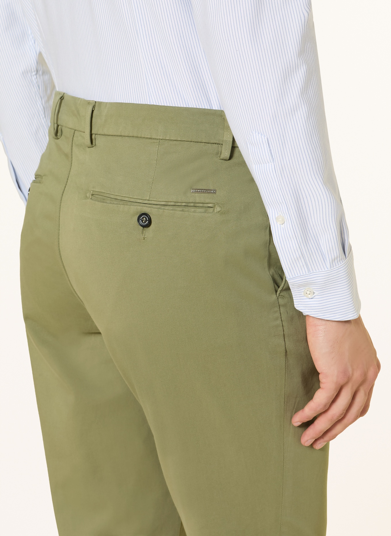 BALDESSARINI Regular fit chino pants: OLIVE