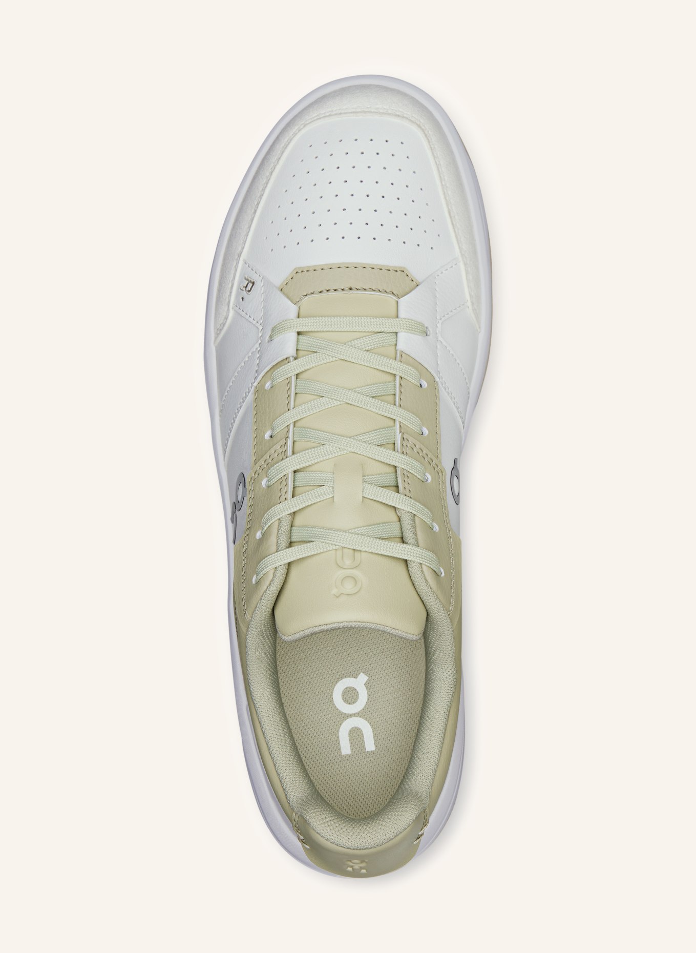 On Sneakers THE ROGER CLUBHOUSE: WHITE / LIGHT GREEN