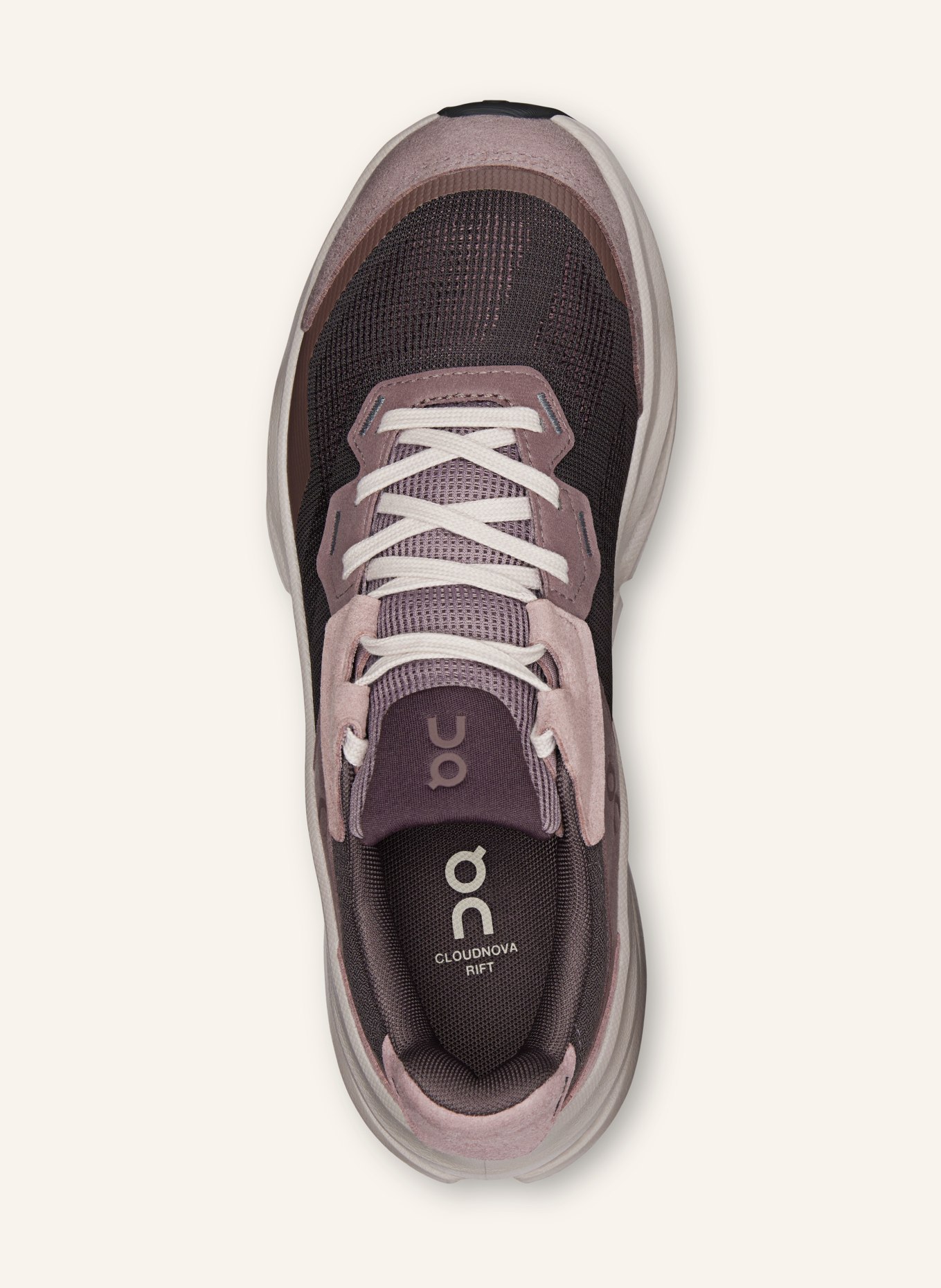 On CLOUDNOVA RIFT sneaker: DARK BROWN / BROWN