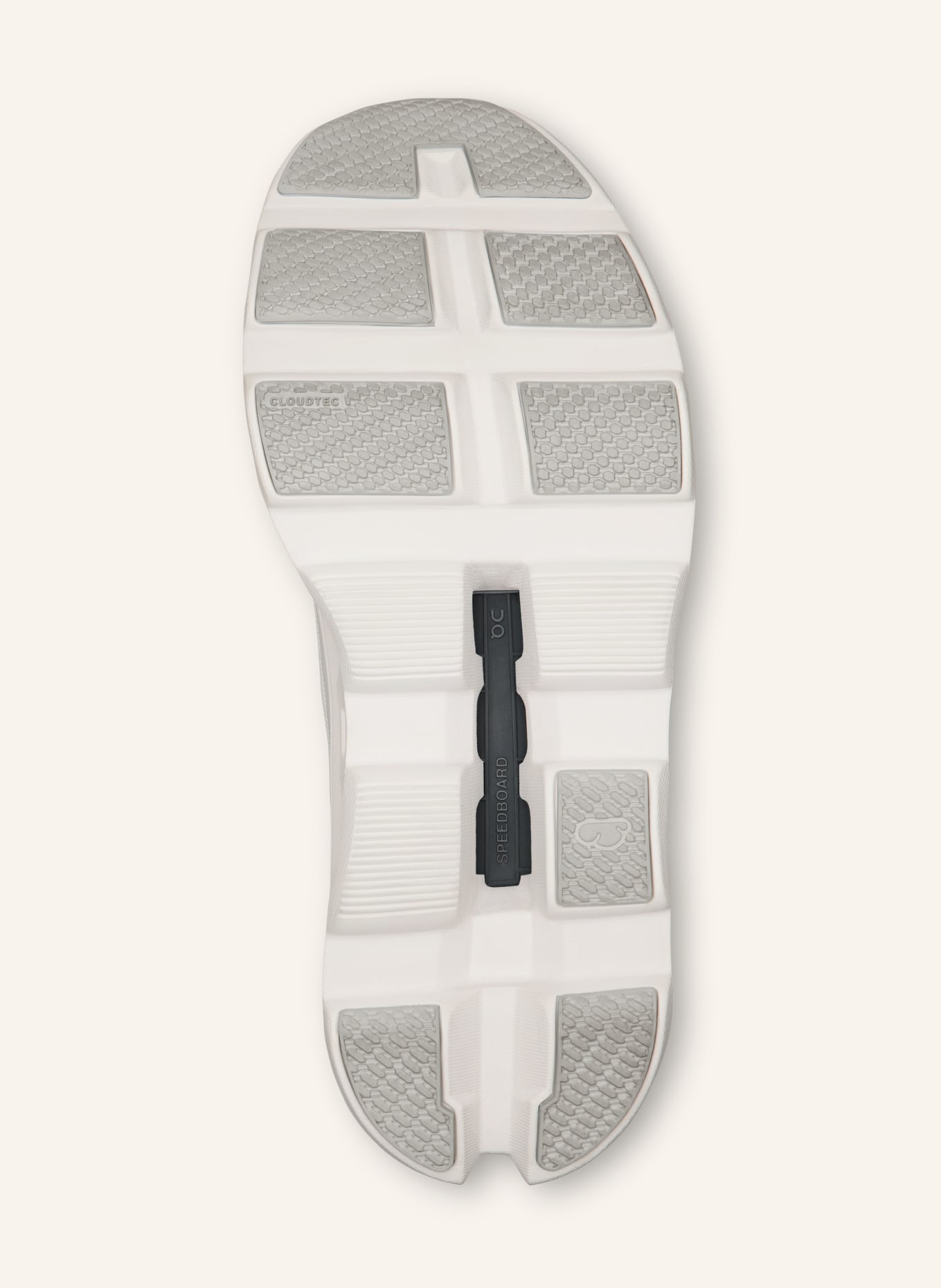 On CLOUDMONSTER 1 sneaker: WHITE / LIGHT GRAY