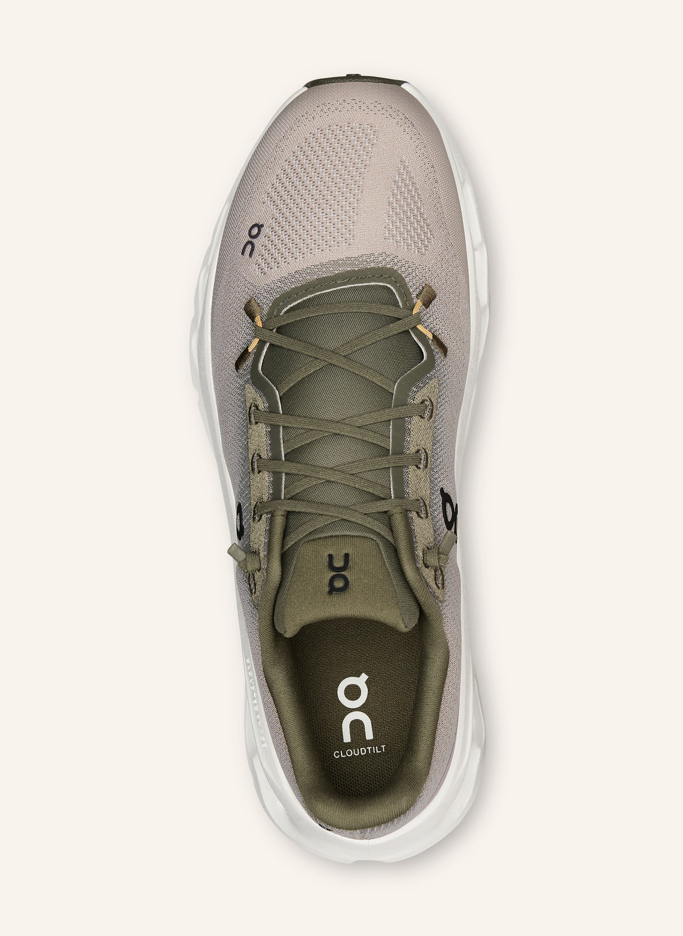 On Sneaker CLOUDTILT: OLIV / BEIGE