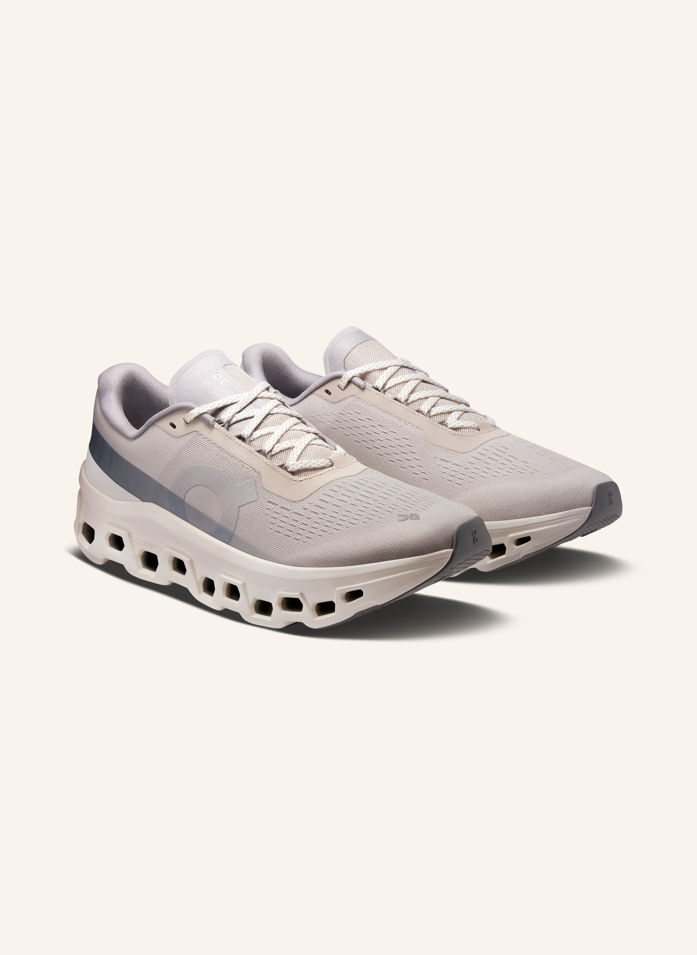 On CLOUDMONSTER 1 sneaker: BEIGE / GRAY