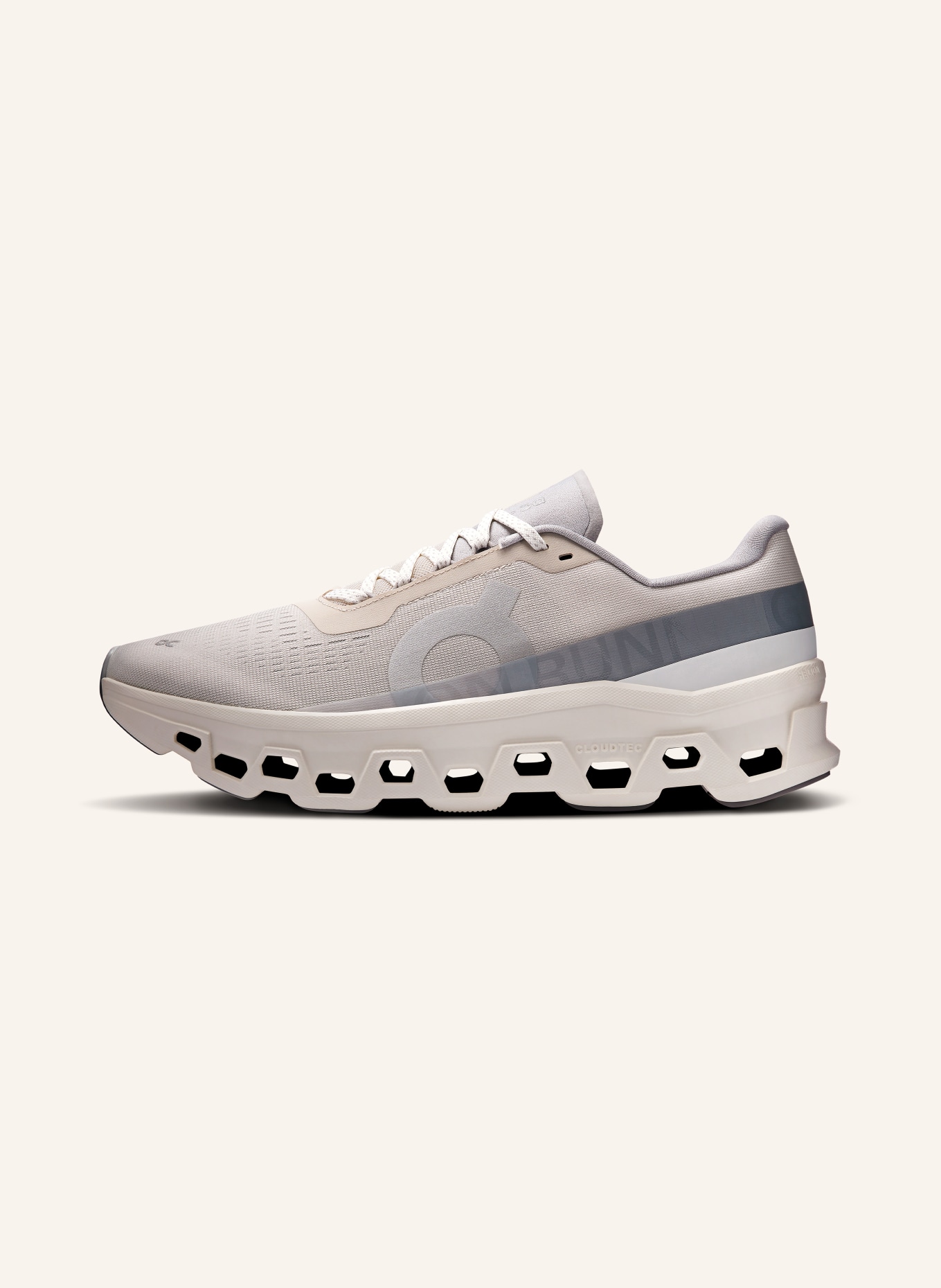 On CLOUDMONSTER 1 sneaker: BEIGE / GRAY