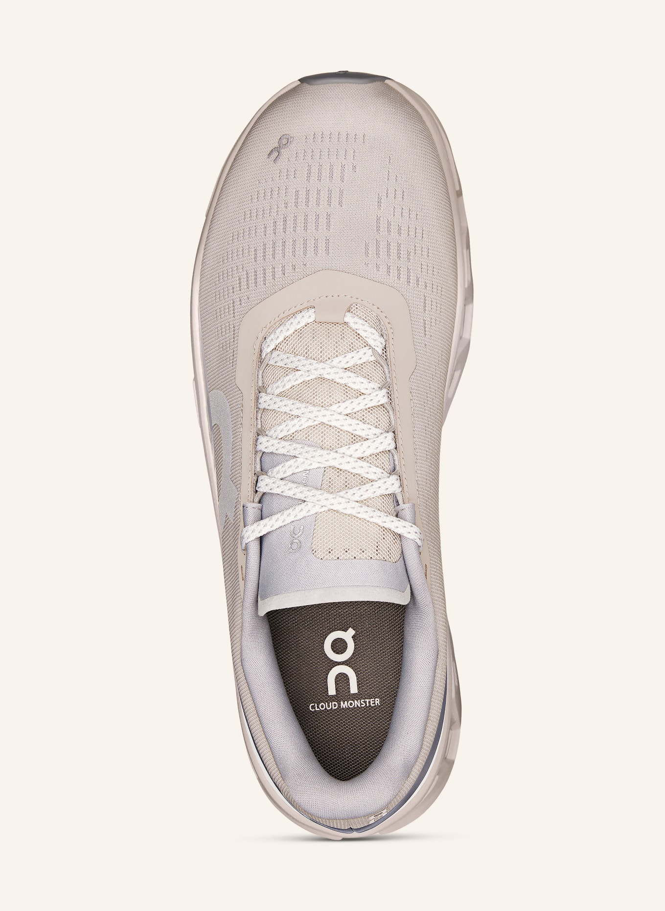 On CLOUDMONSTER 1 sneaker: BEIGE / GRAY