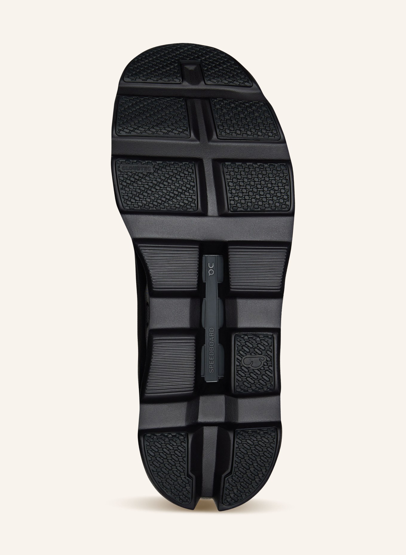 On CLOUDMONSTER 1 sneaker: BLACK / DARK GRAY