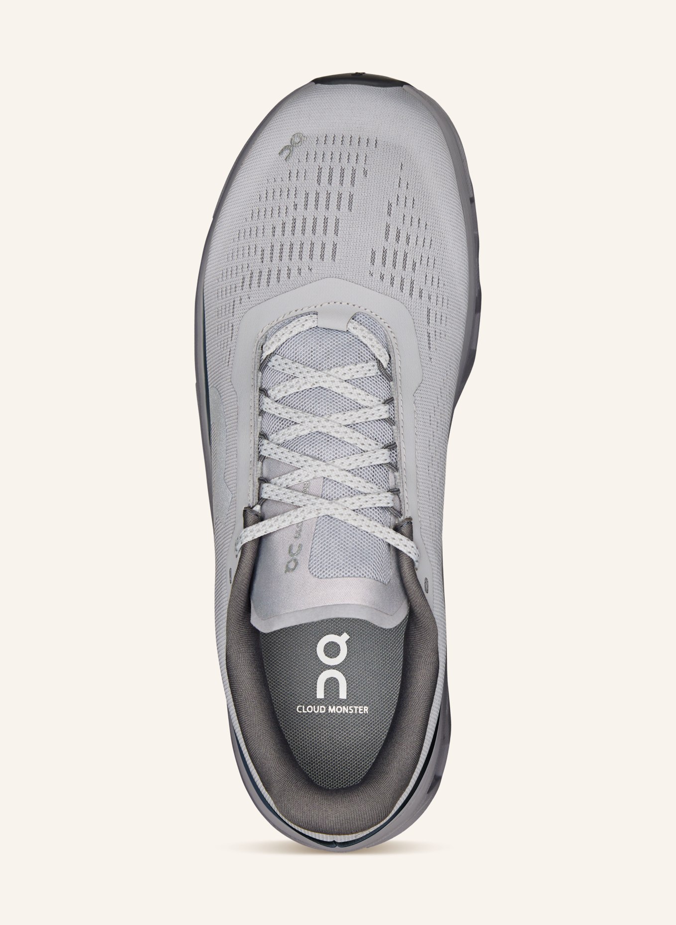 On CLOUDMONSTER 1 sneaker: GRAY / DARK GRAY