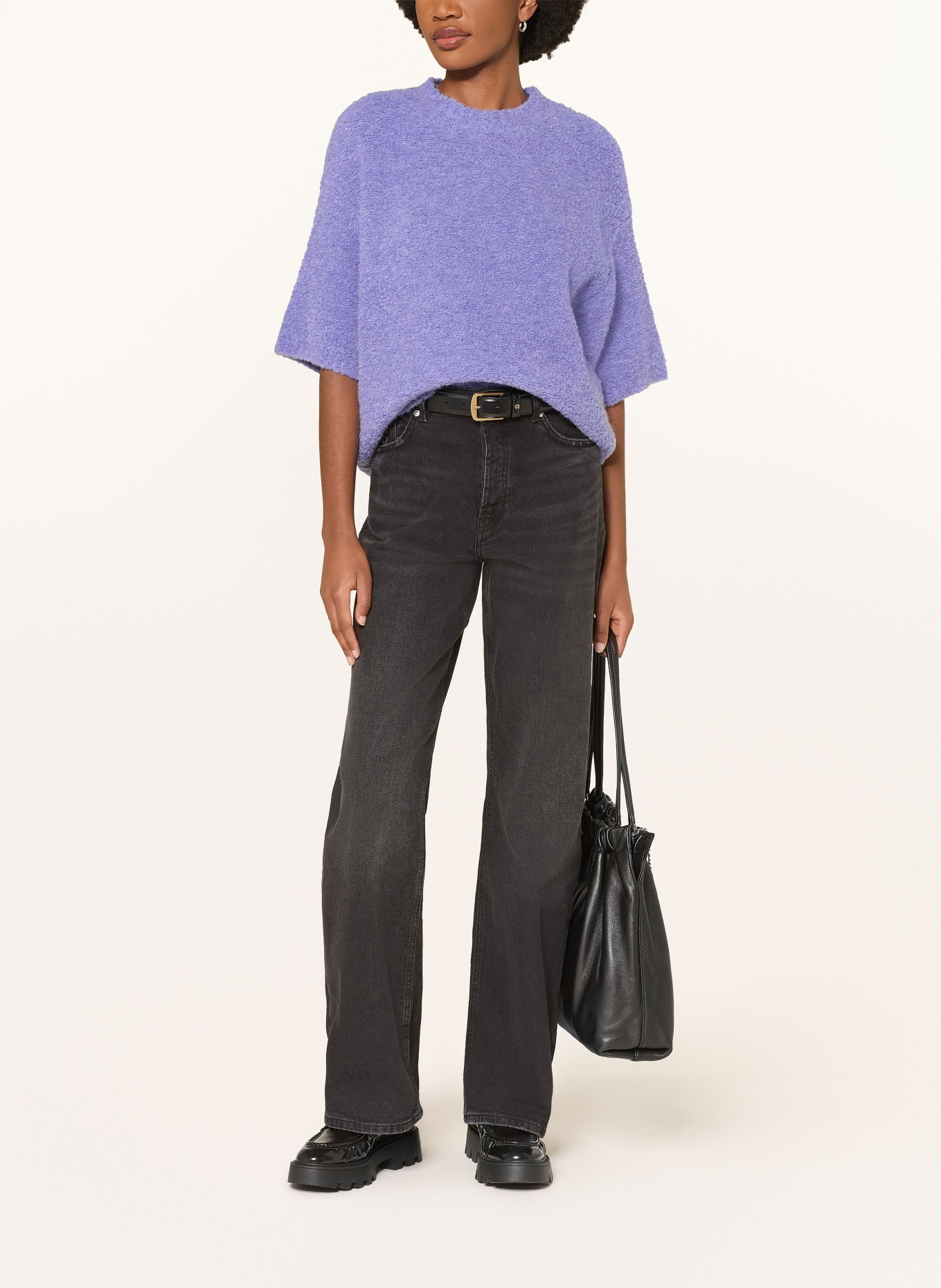 American Vintage Svetr ZOLLY s 3/4 rukávem: SVĚTLE FIALOVÁ