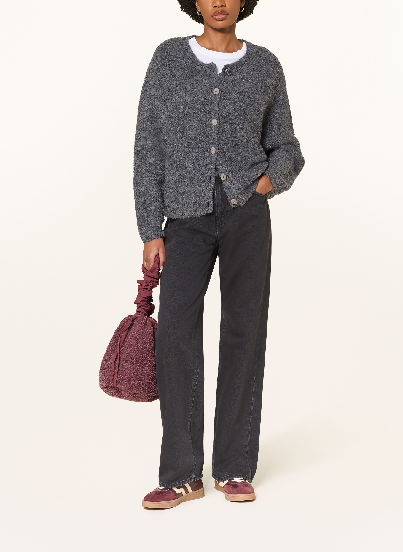 American Vintage Svetr ZOLLY: TMAVĚ ŠEDÁ