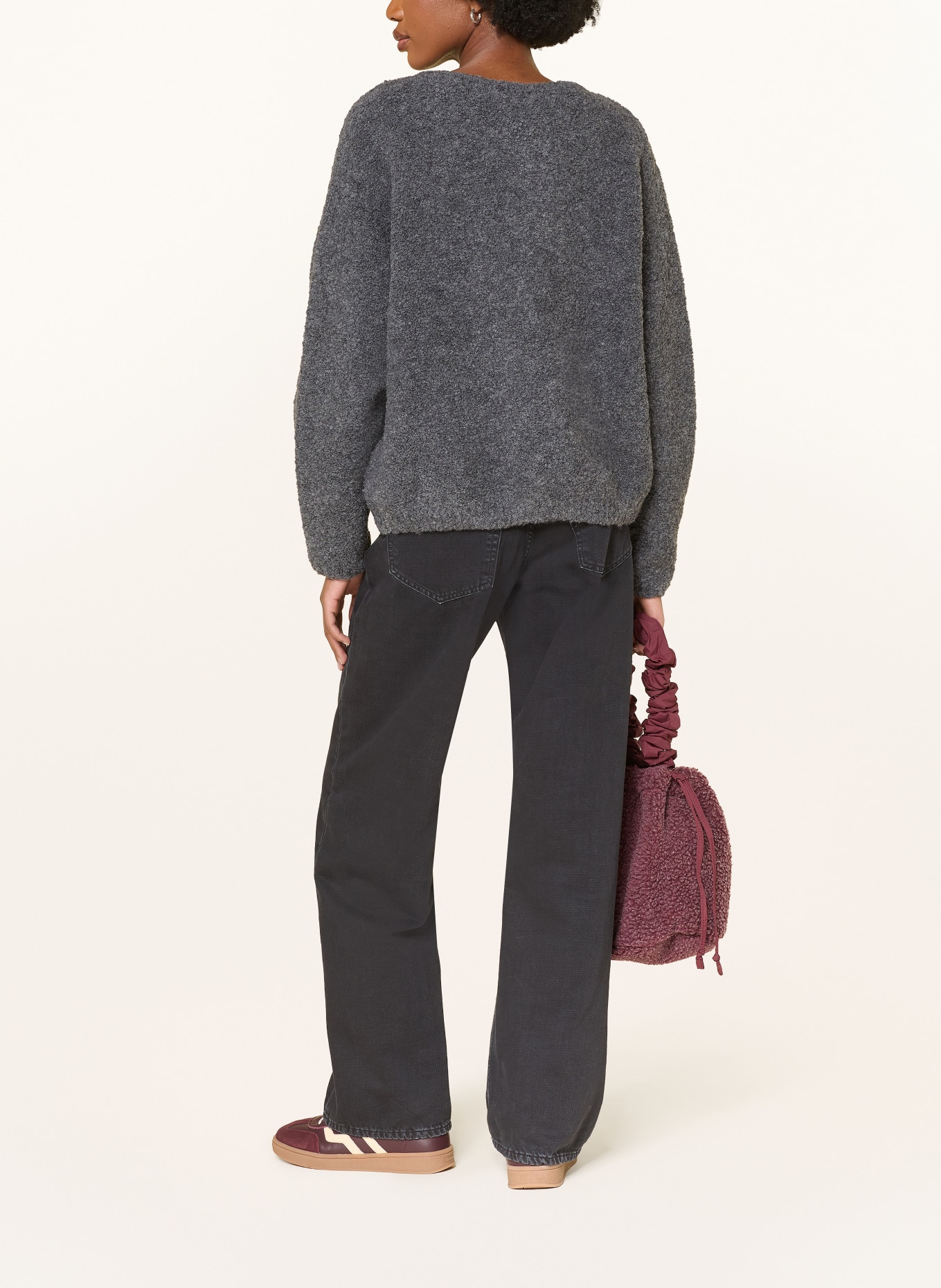 American Vintage Svetr ZOLLY: TMAVĚ ŠEDÁ