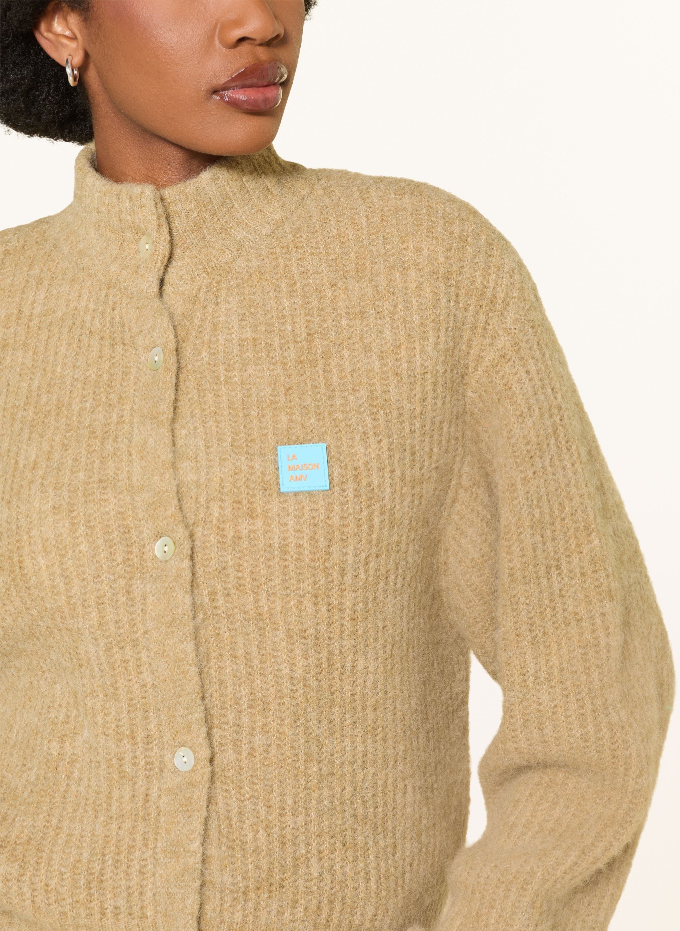 American Vintage Pletený kabátek EAST s alpakou: VELBLOUDÍ