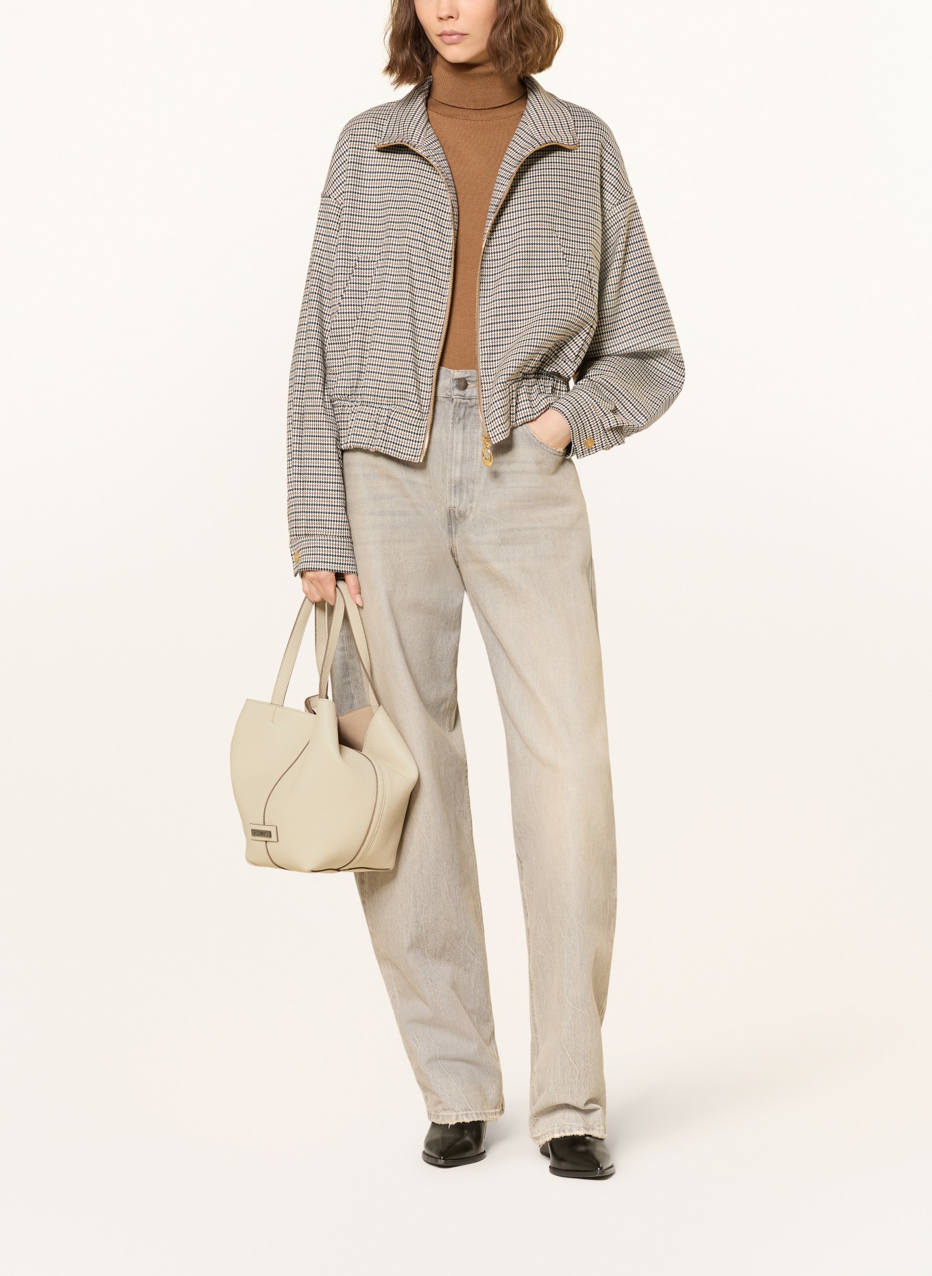 BOGNER KEIKO shopper bag with removable pouch: CREAM