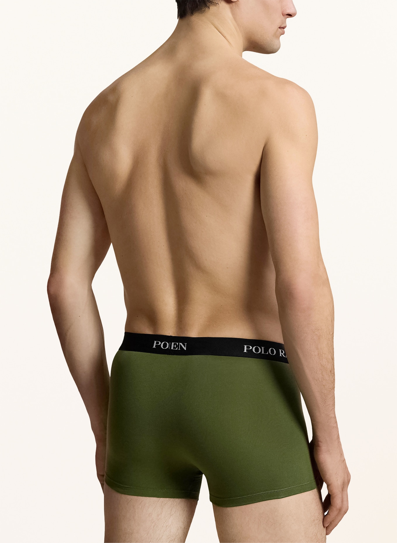 POLO RALPH LAUREN Lot de 3 boxers: OLIVE / BEIGE / NOIR
