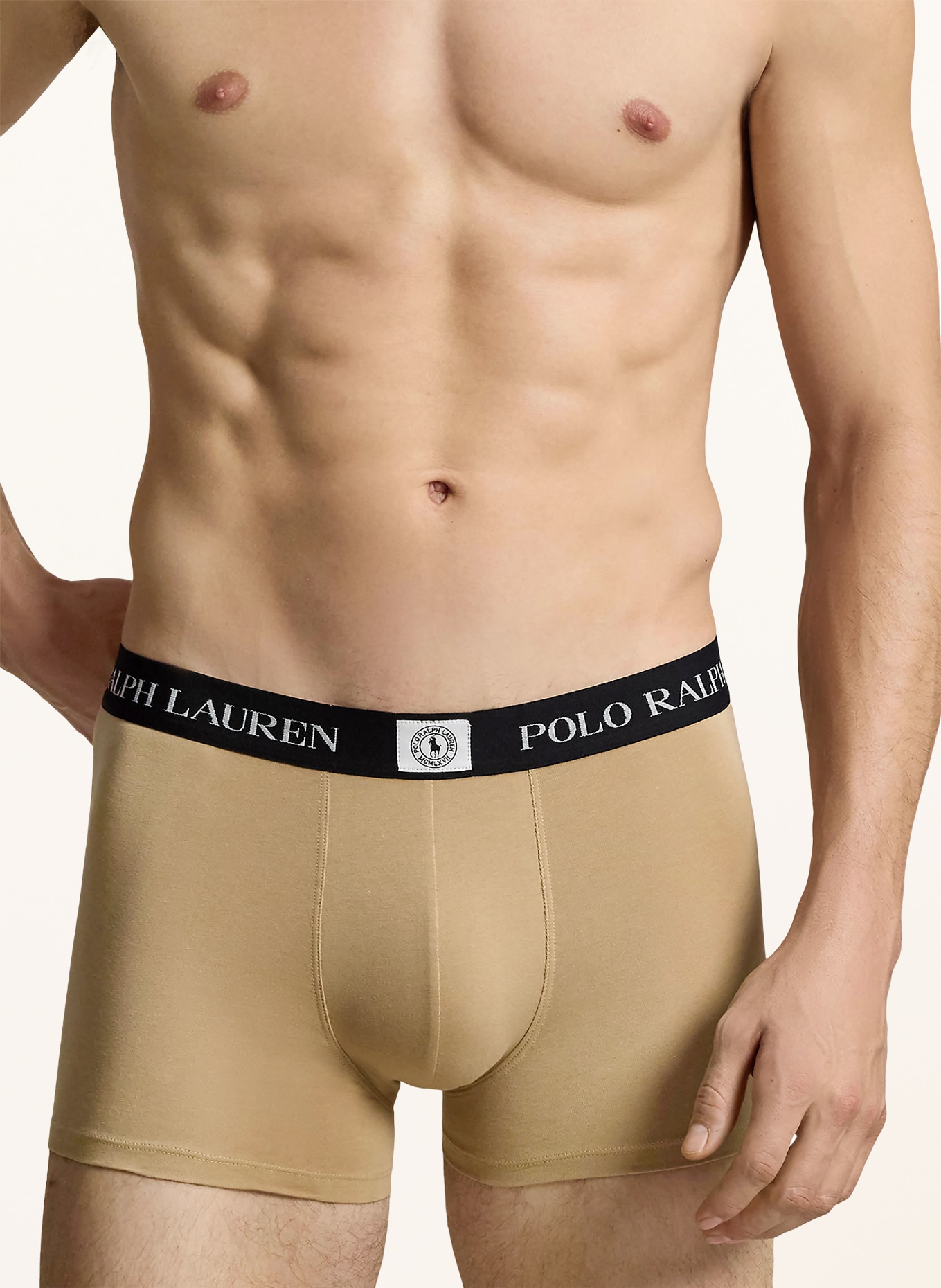 POLO RALPH LAUREN Lot de 3 boxers: OLIVE / BEIGE / NOIR