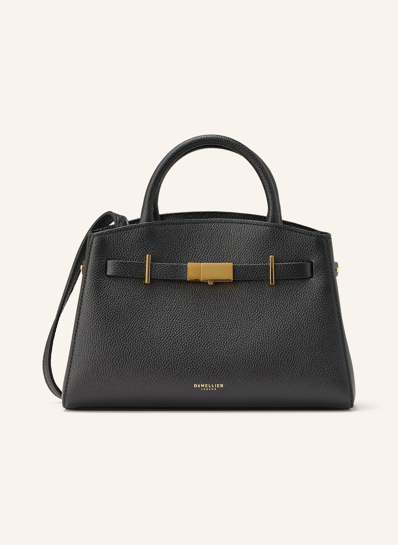 DEMELLIER THE SMALL HUDSON handbag: BLACK
