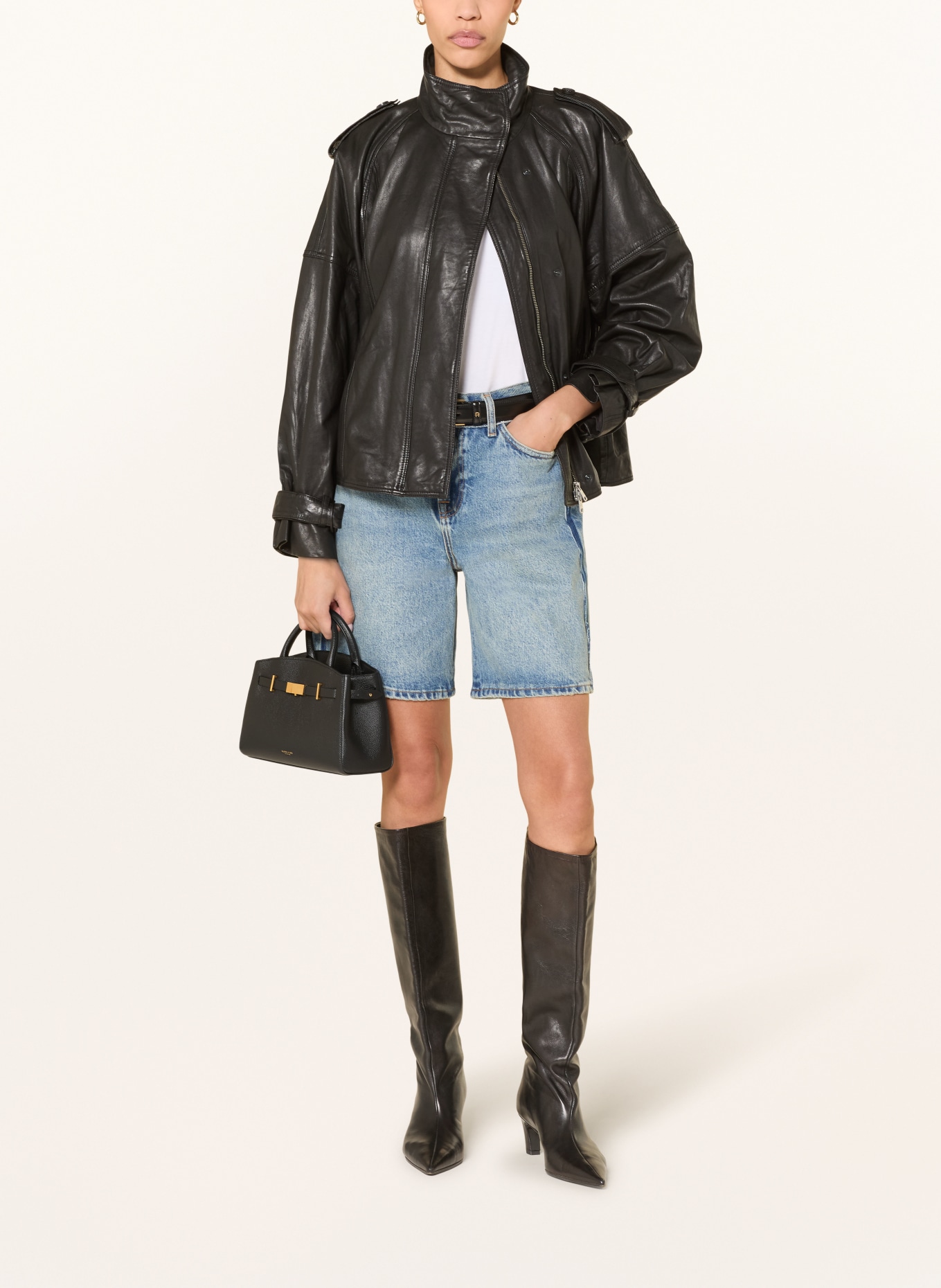 DEMELLIER THE SMALL HUDSON handbag: BLACK