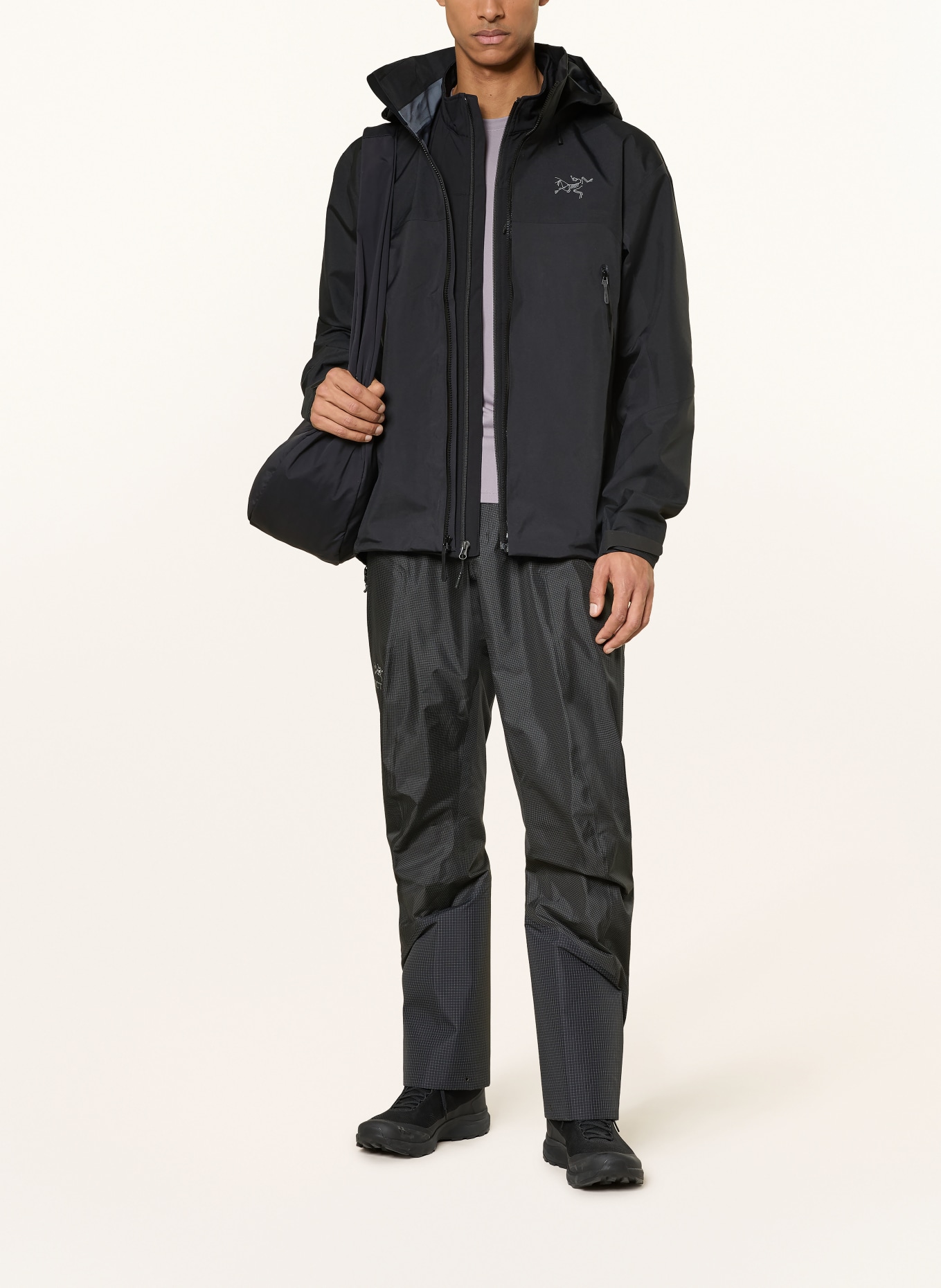 ARC'TERYX ALPHA SL hardshell pants: BLACK