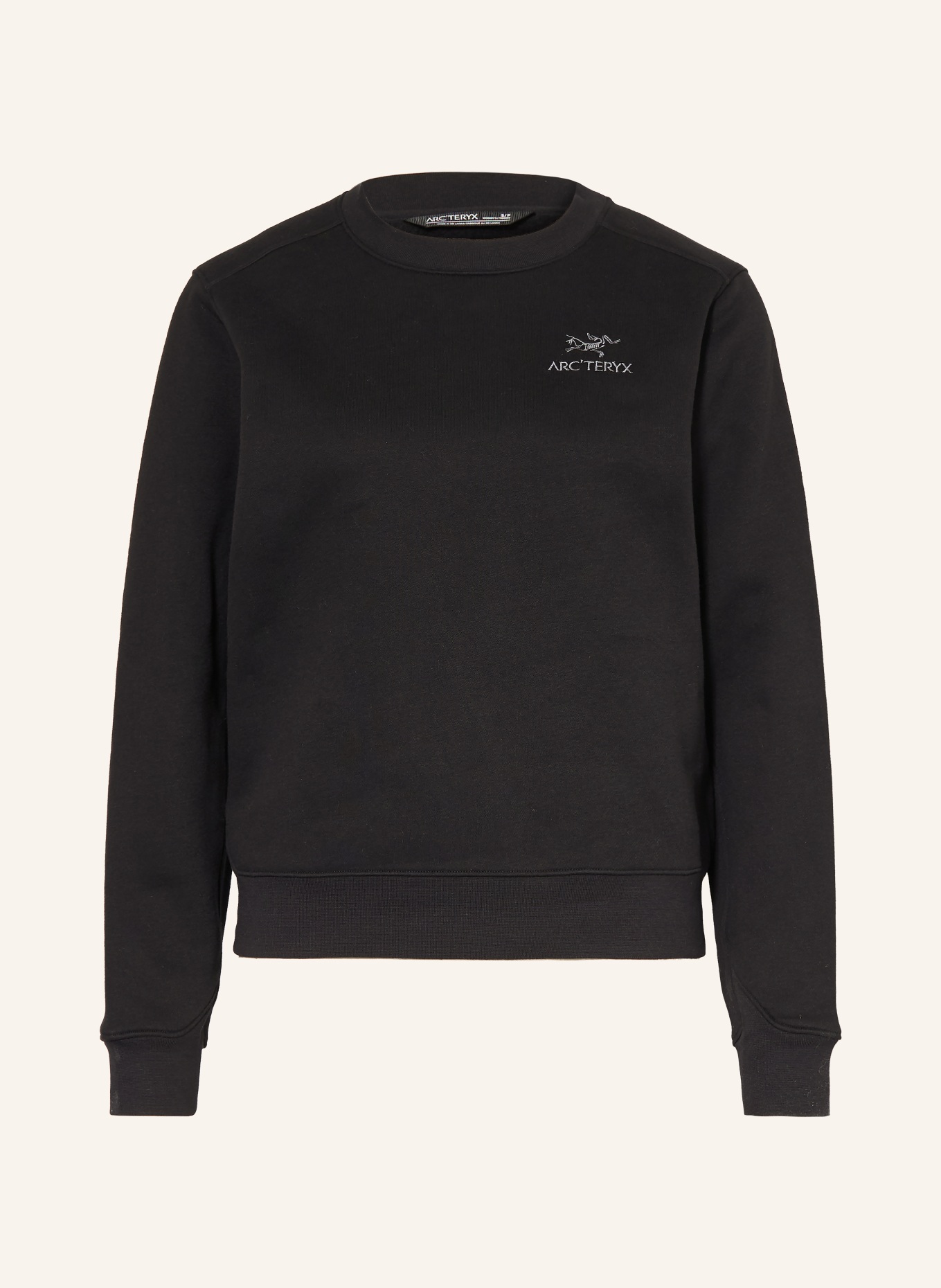 ARC'TERYX Sweatshirt EMBLEM CREW: SCHWARZ