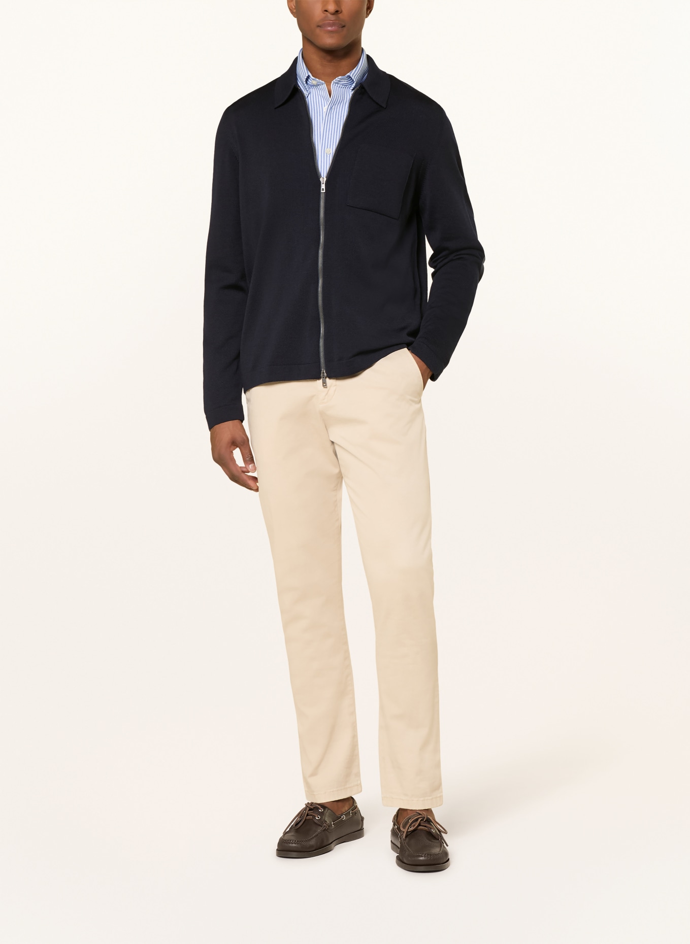 MAERZ MUENCHEN Strickjacke: DUNKELBLAU