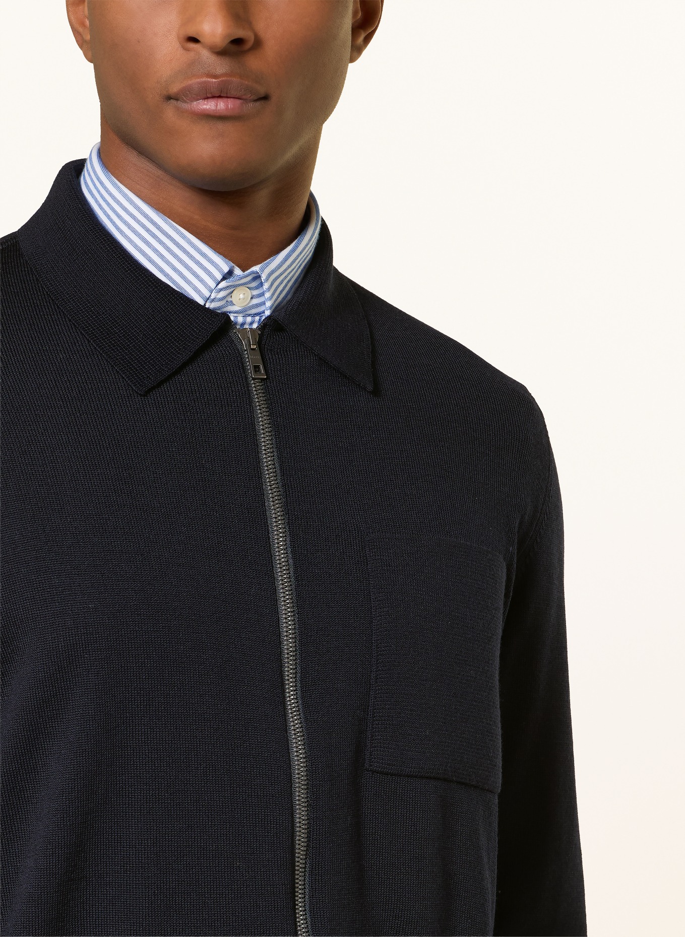 MAERZ MUENCHEN Strickjacke: DUNKELBLAU