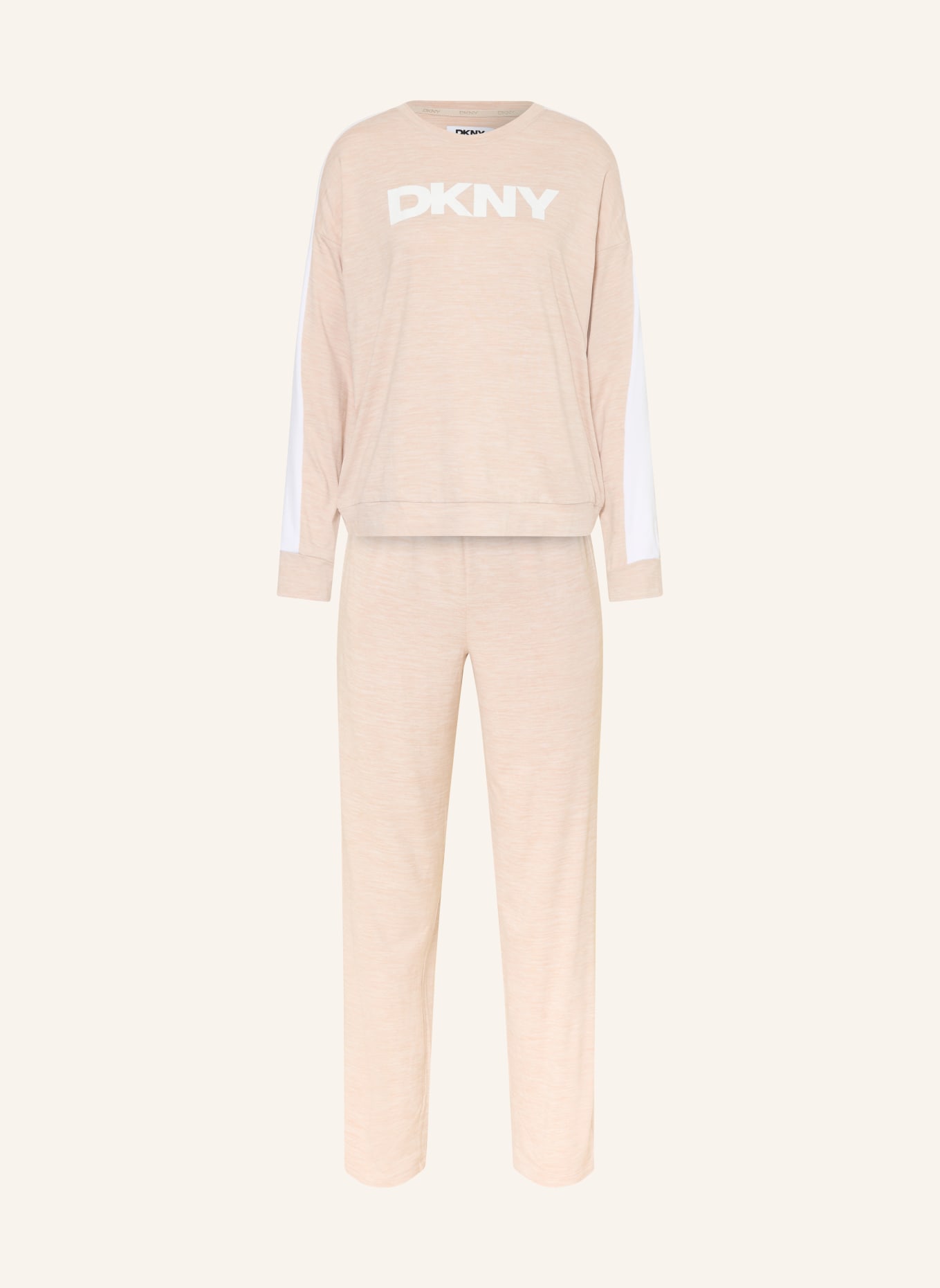 DKNY Piżama SPRING STORIES: BEŻOWY / KREMOWY