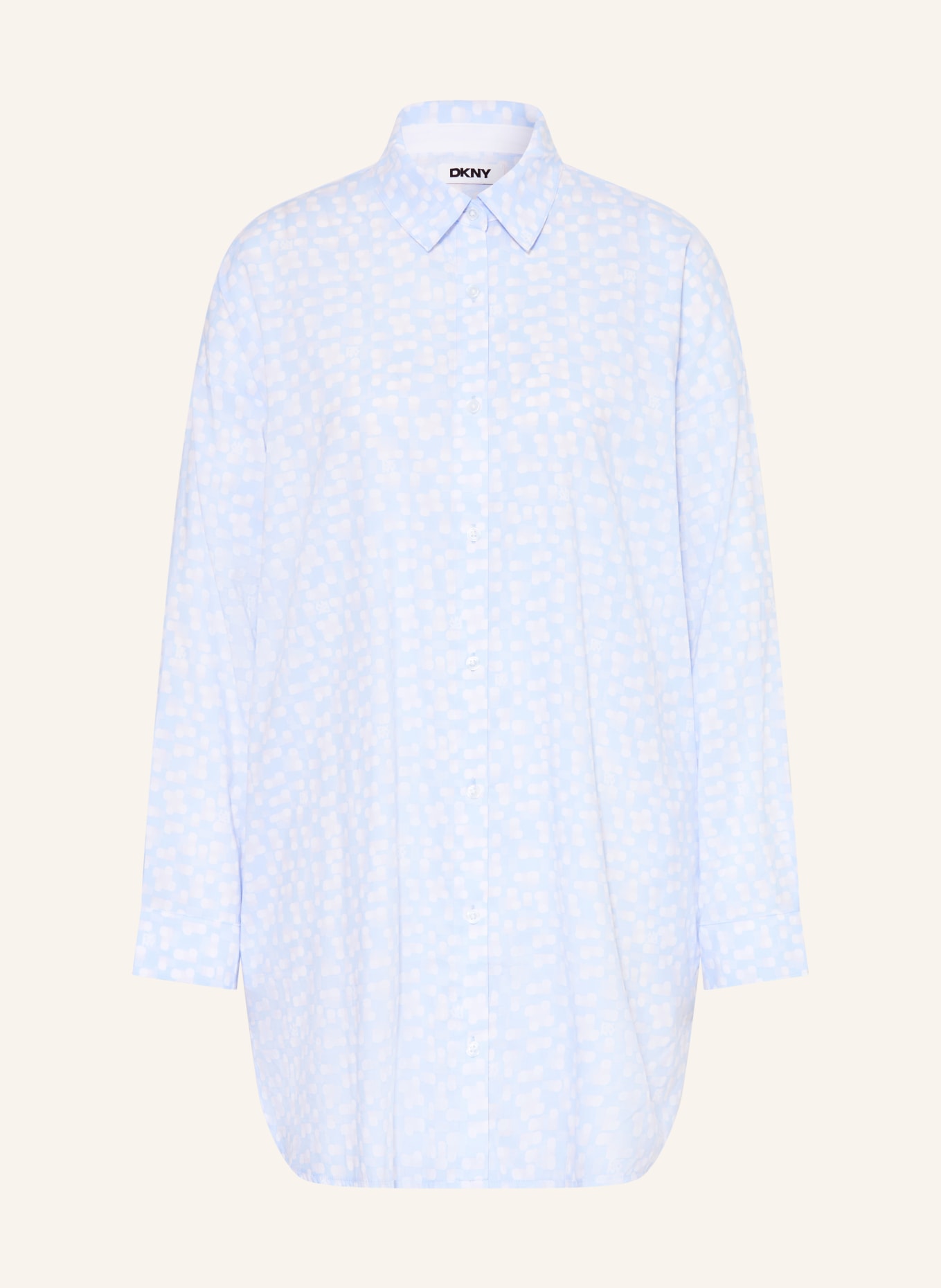 DKNY Koszulka nocna BOLD CITY STREETS: JASNONIEBIESKI / SZARY / BIAŁY