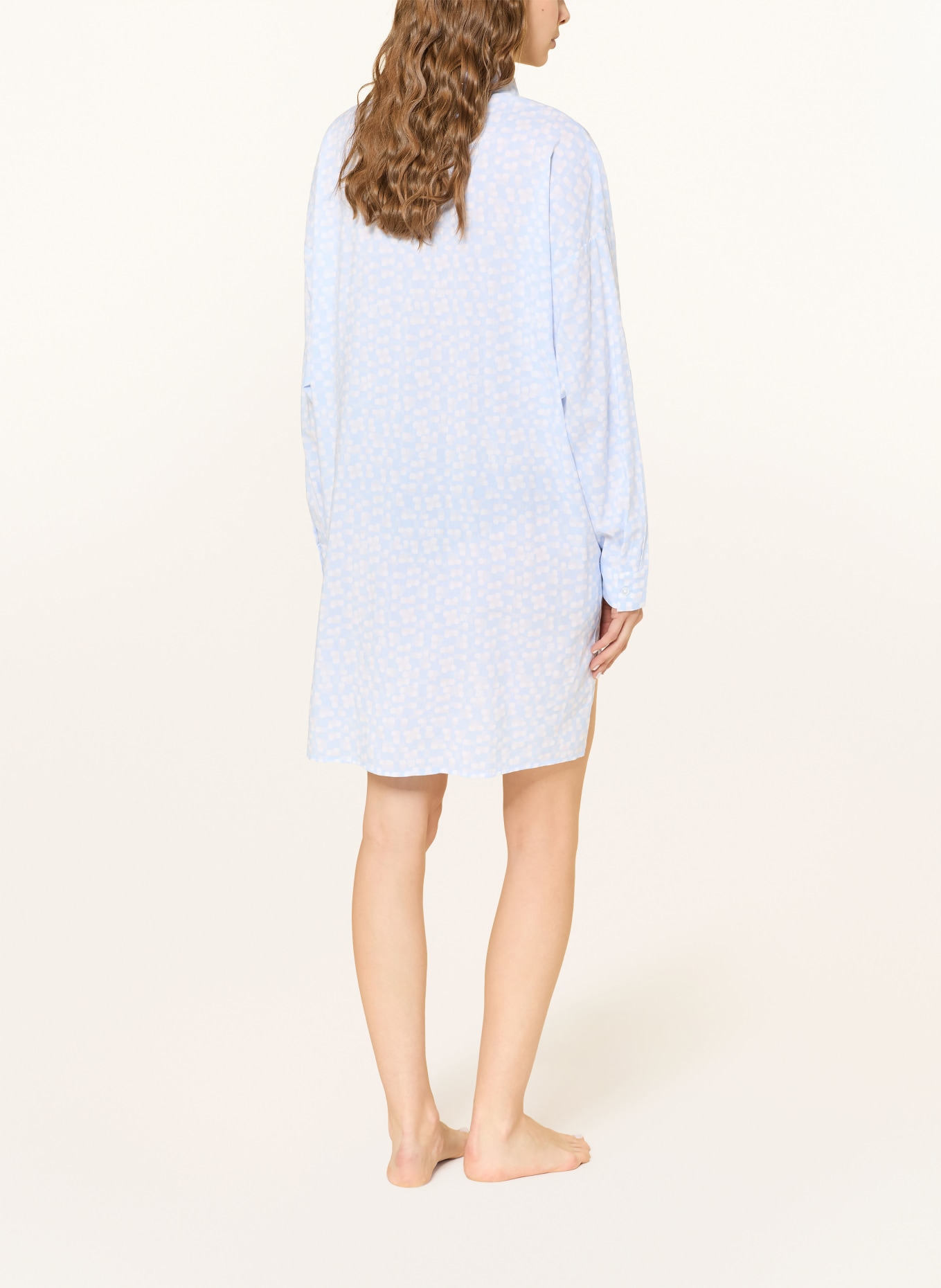 DKNY Koszulka nocna BOLD CITY STREETS: JASNONIEBIESKI / SZARY / BIAŁY