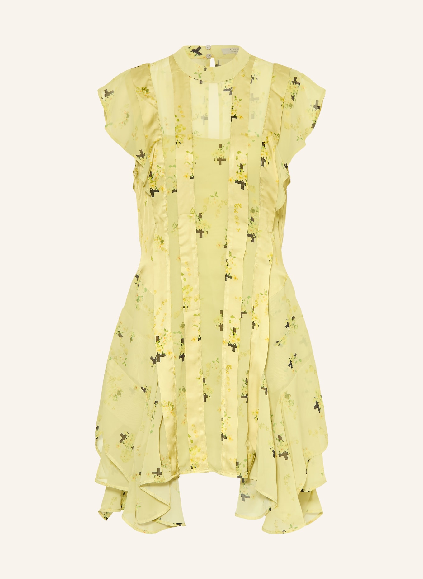 ALLSAINTS robe: JAUNE FONCÉ