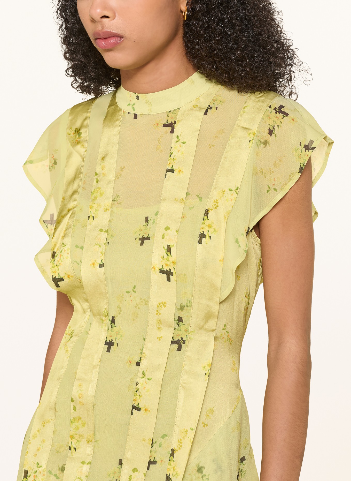 ALLSAINTS robe: JAUNE FONCÉ