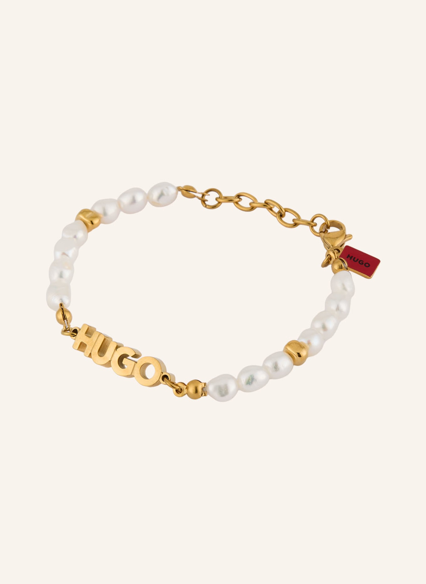 HUGO Armband SHELLBEADS: GOLD / WEISS