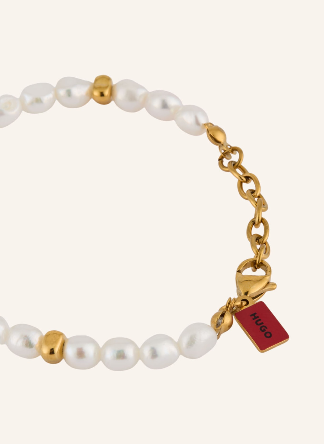 HUGO Armband SHELLBEADS: GOLD / WEISS