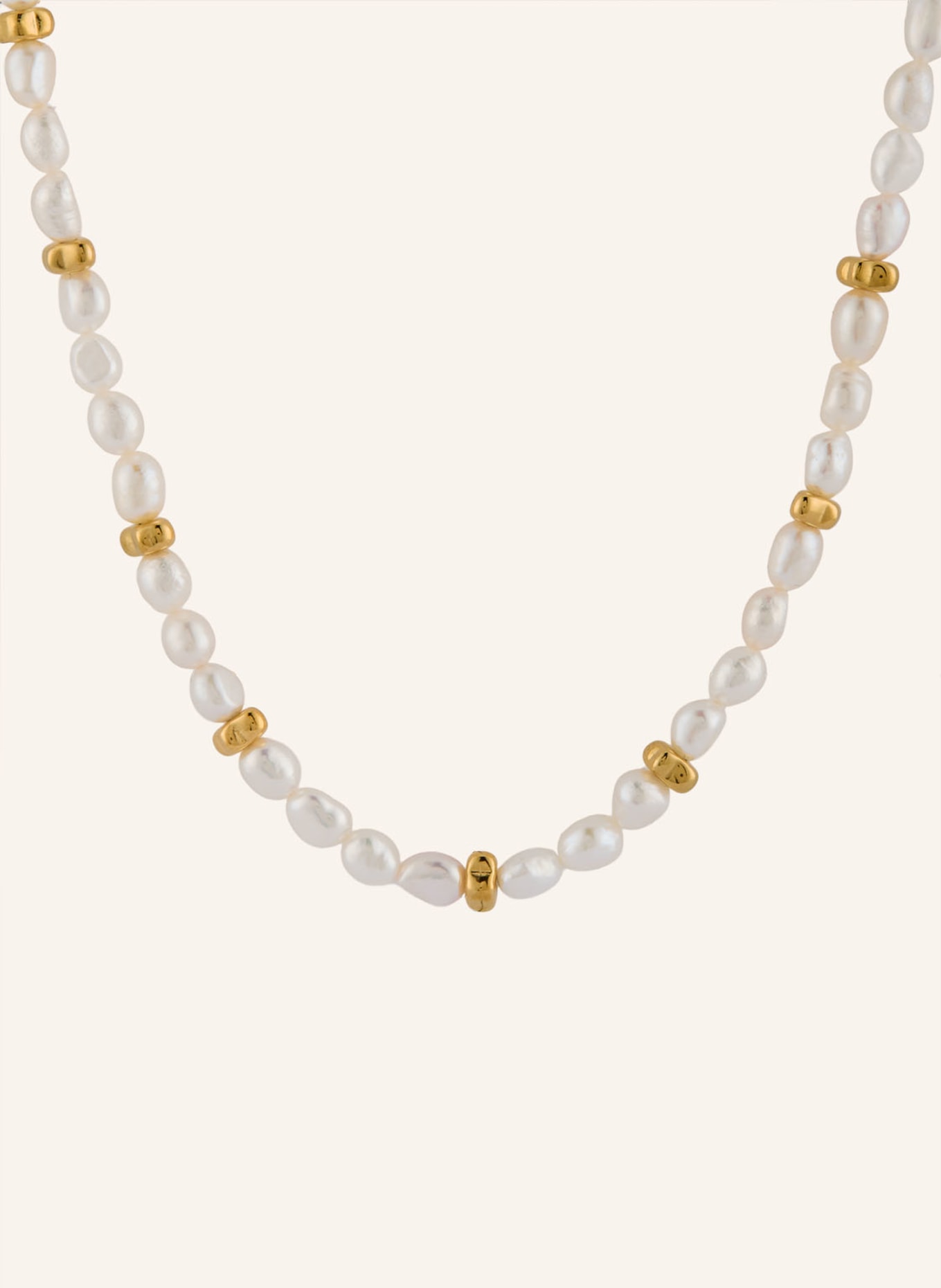 HUGO SHELLBEADS necklace: GOLD / WHITE