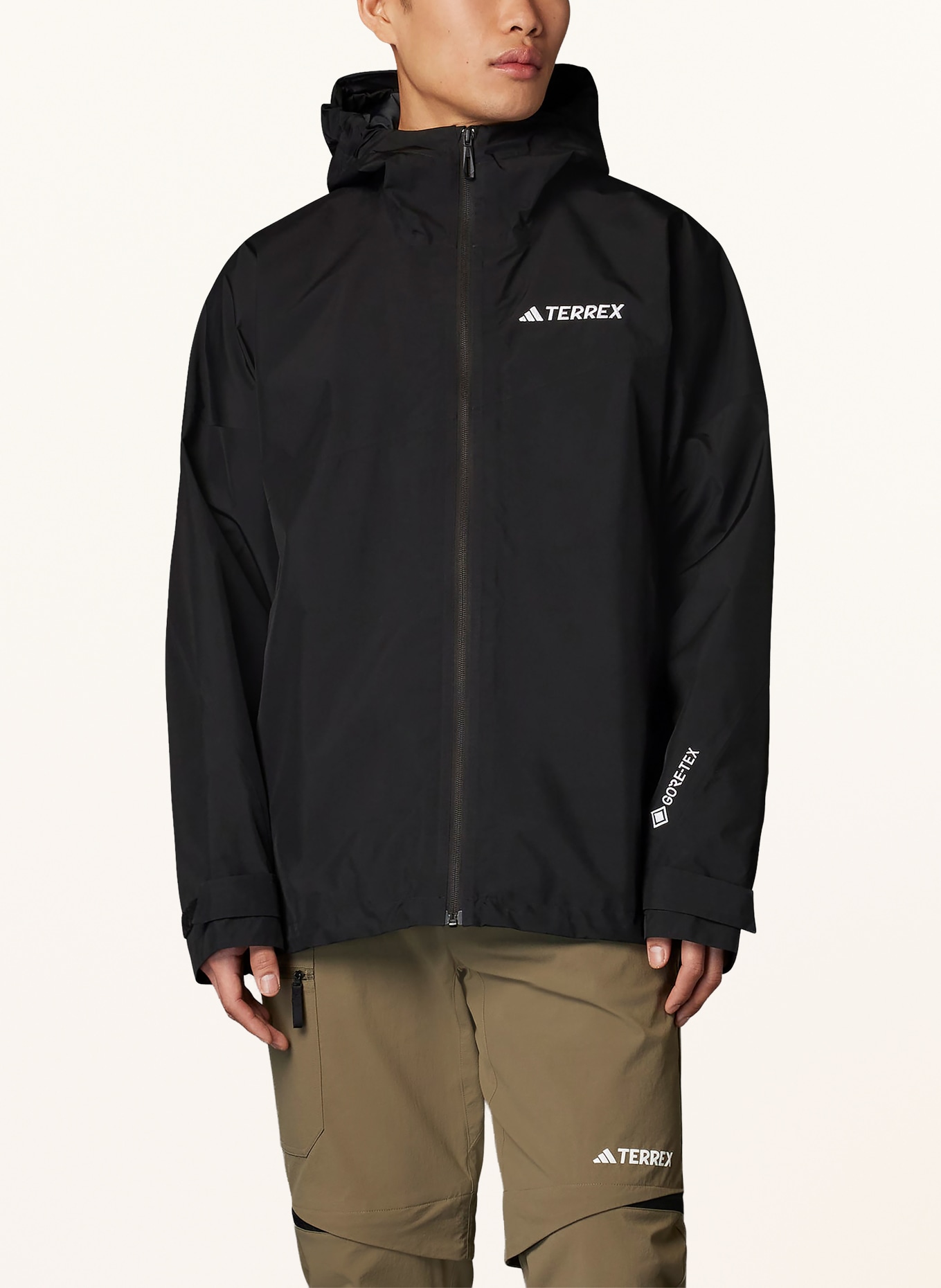 adidas TERREX Veste hardshell TERREX XPERIOR: NOIR / BLANC