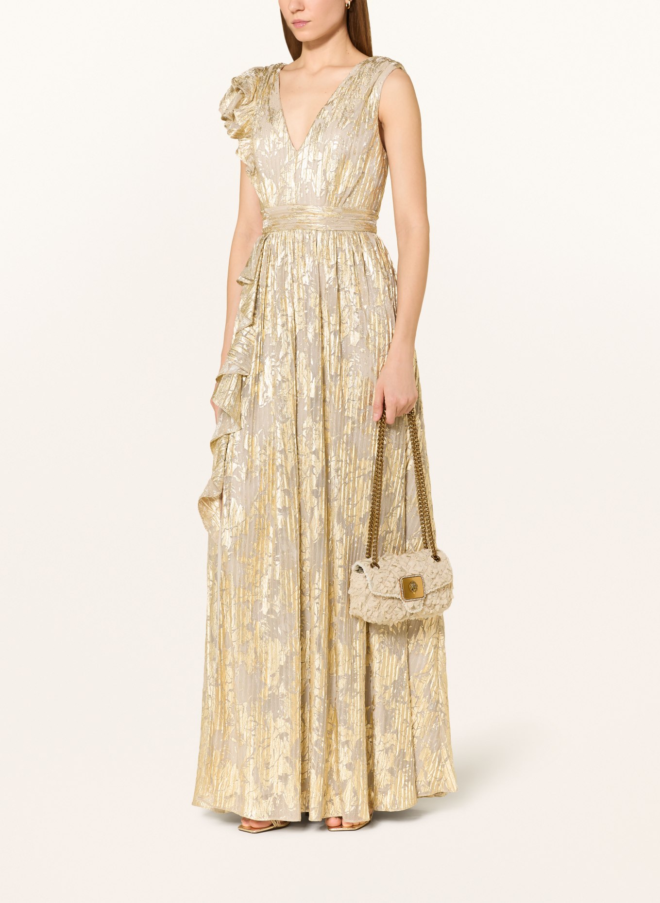 KURT GEIGER Sac à bandoulière PIMLICCO MINI: BEIGE / OR