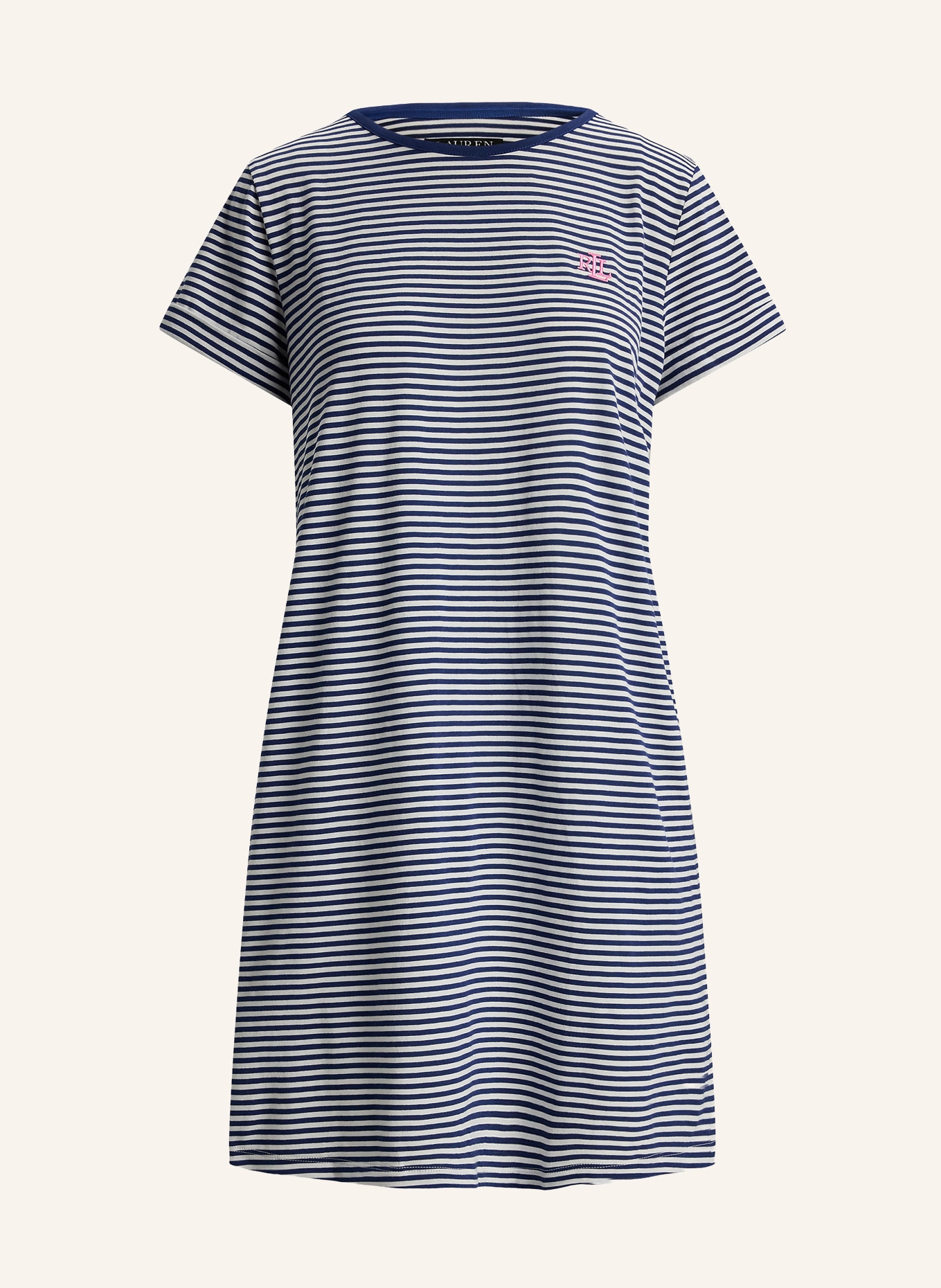 LAUREN RALPH LAUREN nightgown: BLUE / WHITE