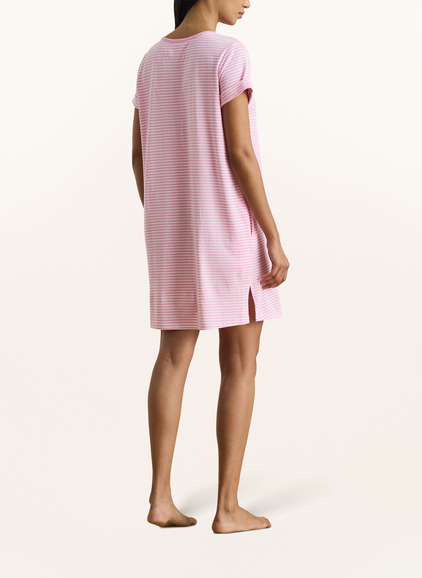 LAUREN RALPH LAUREN nightgown: PINK / WHITE
