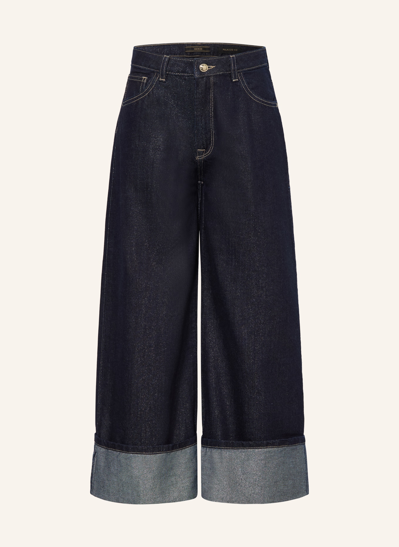 GUESS Palazzo fit jeans with glitter thread: RLUX RINSE GIRLY WASH