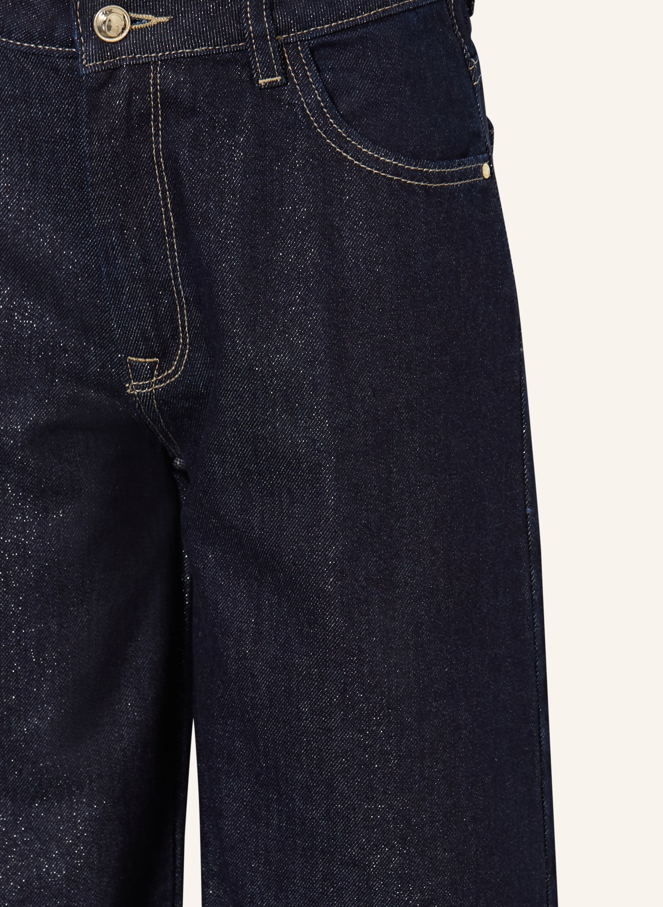 GUESS Palazzo fit jeans with glitter thread: RLUX RINSE GIRLY WASH