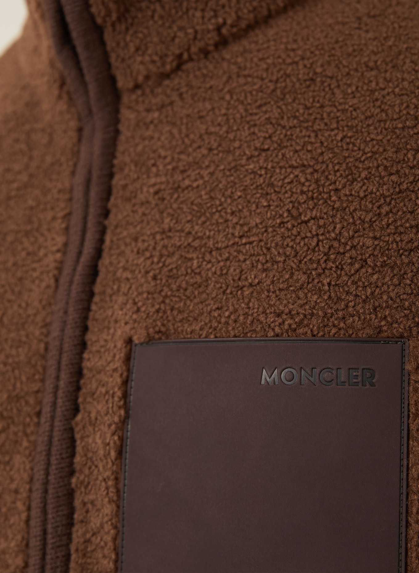 MONCLER Teddy fur vest: BROWN