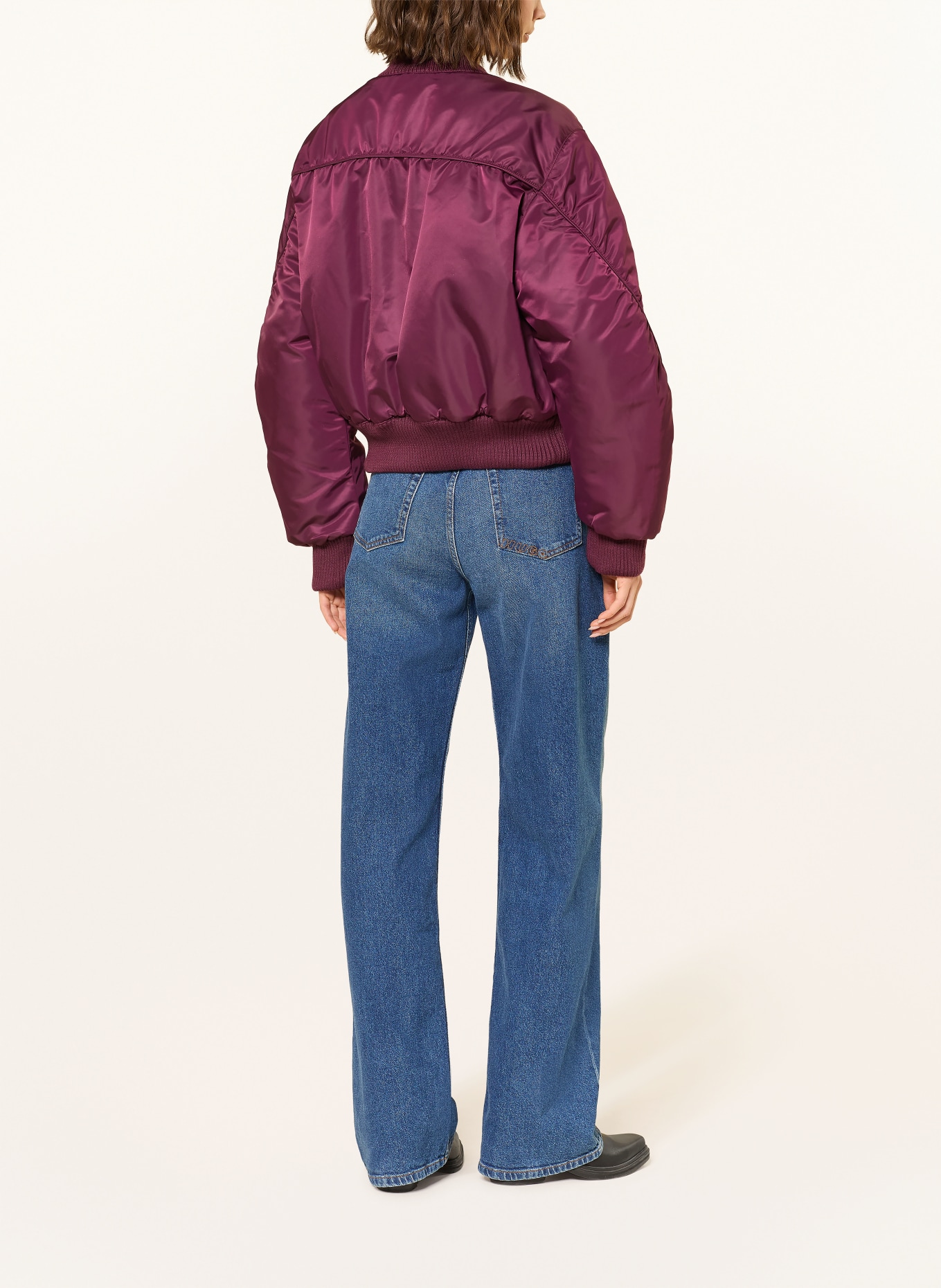 HUGO Saténová bunda FERIDA: TMAVĚ FIALOVÁ