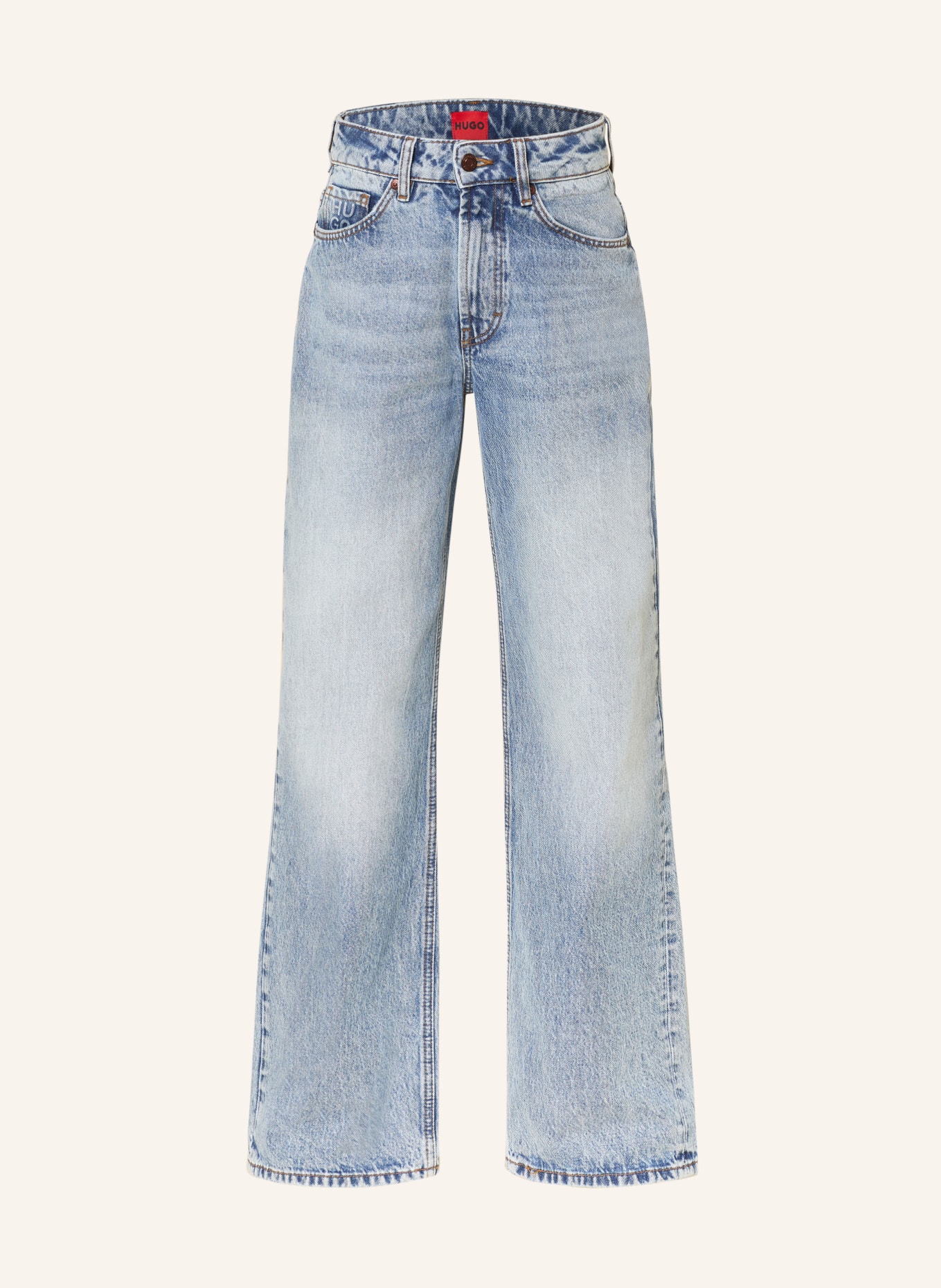 HUGO Wide-leg jeans: 450 LIGHT/PASTEL BLUE