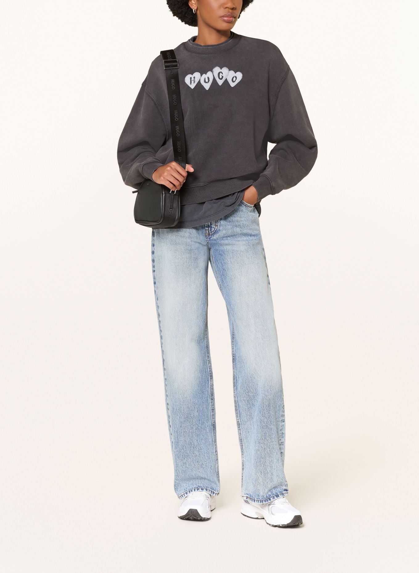 HUGO Wide-leg jeans: 450 LIGHT/PASTEL BLUE