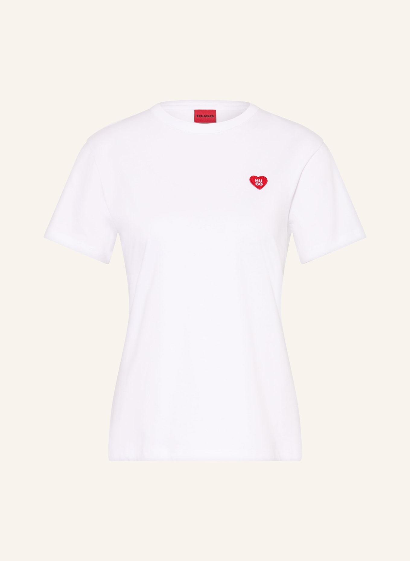 HUGO Tričko DAMACIA: BÍLÁ