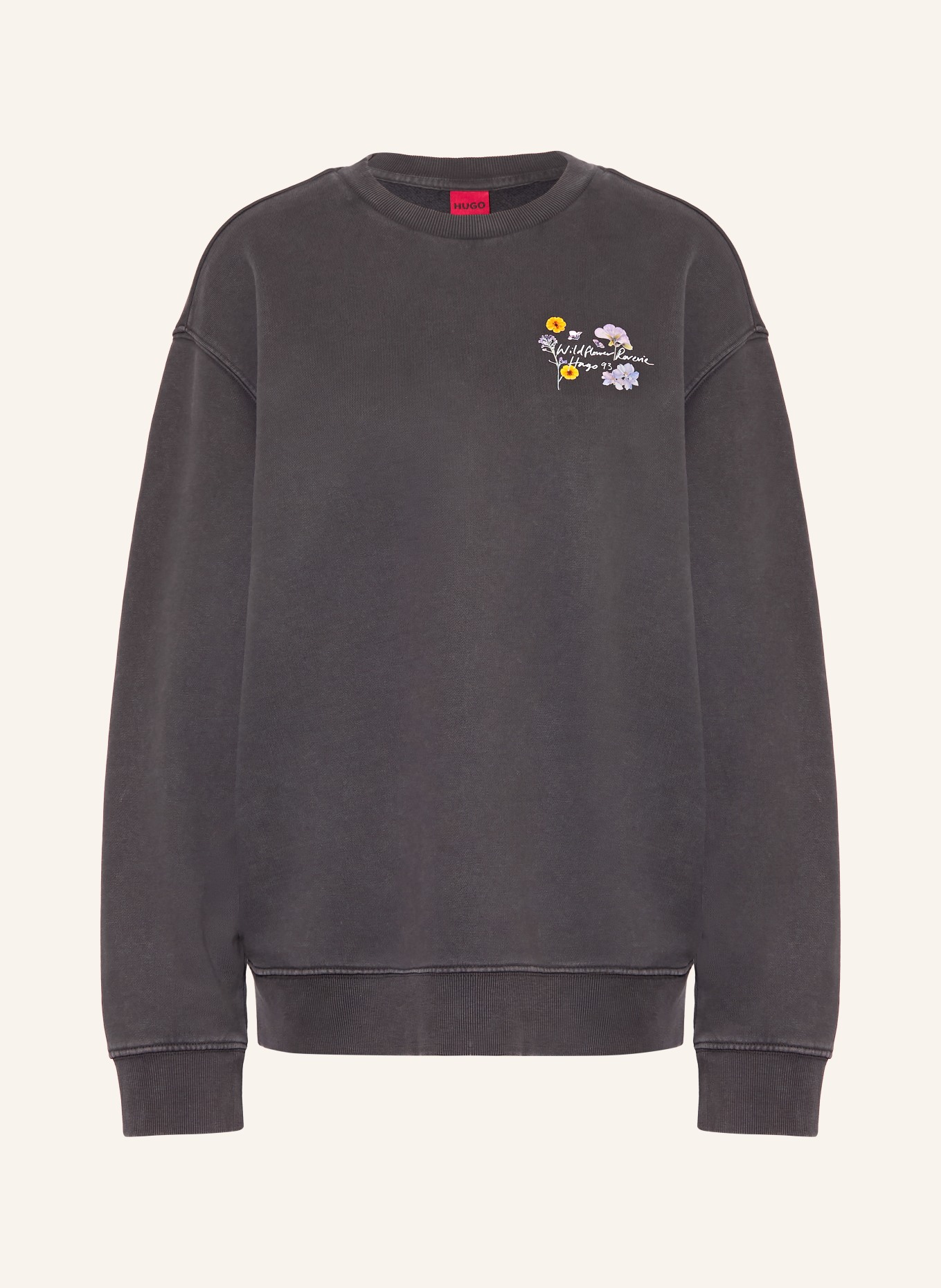 HUGO sweatshirt: BLACK / PINK
