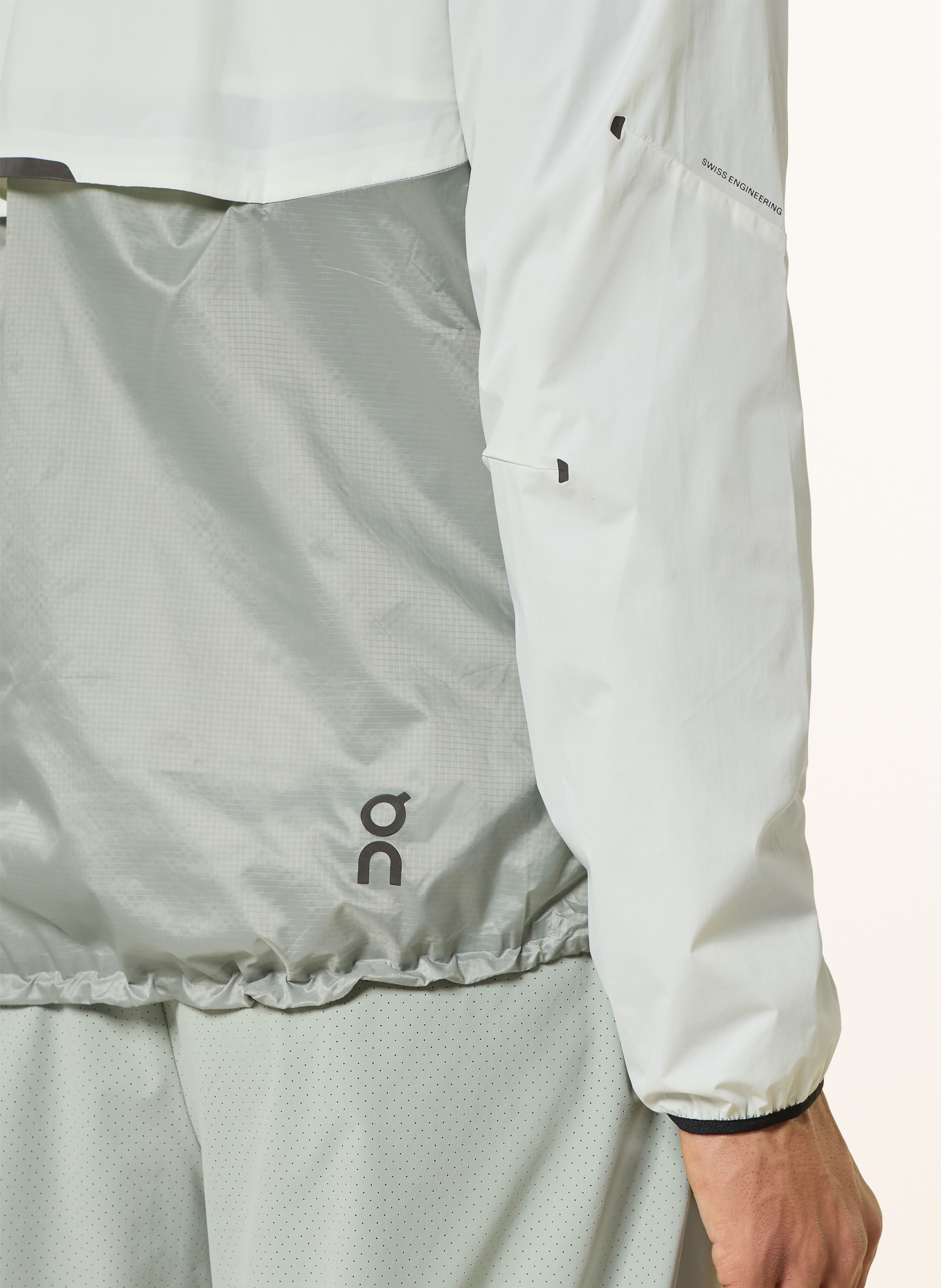 On Laufjacke WEATHER: HELLGRAU / GRAU