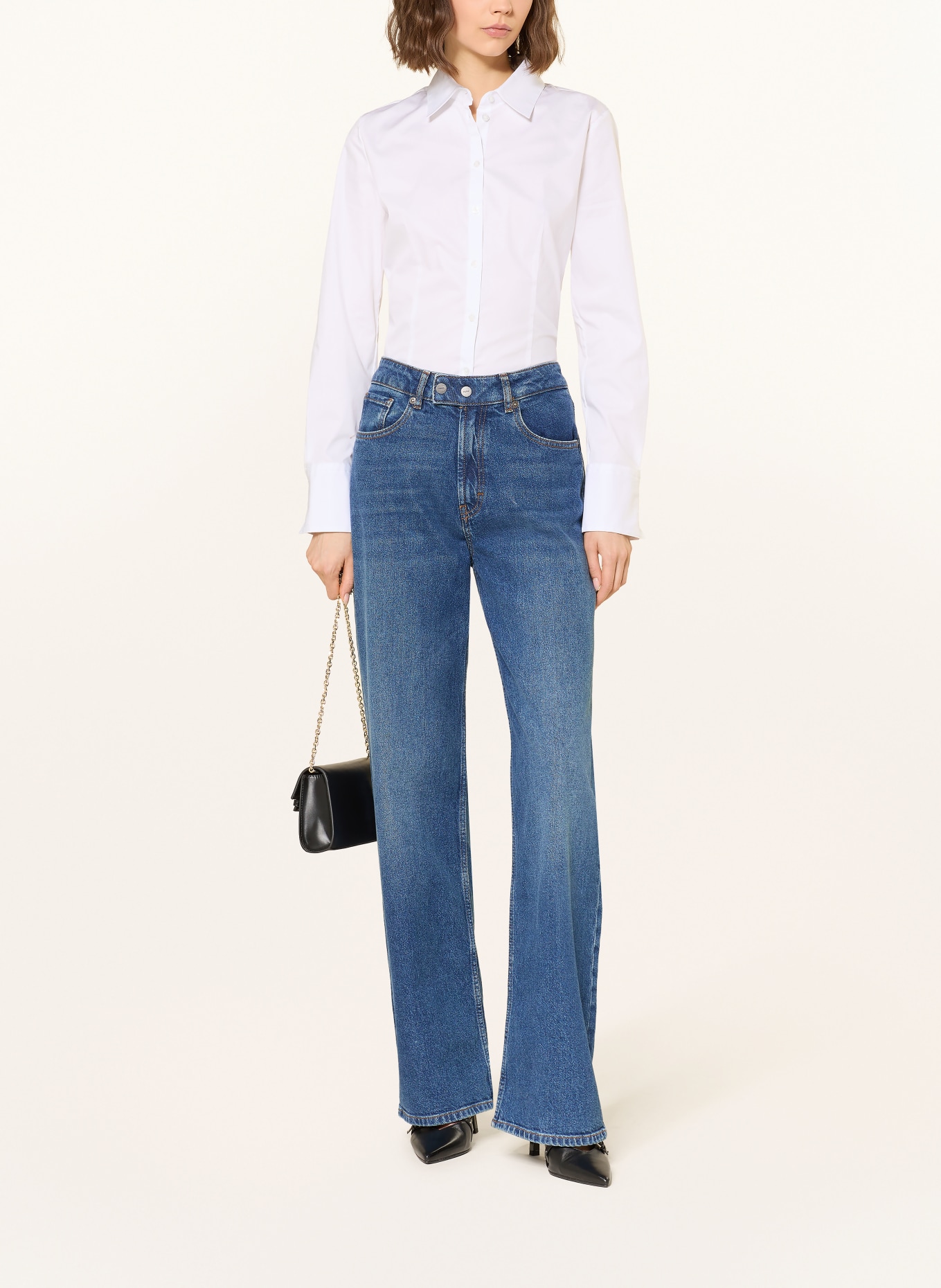 HUGO Bluzka koszulowa THE FITTED SHIRT: BIAŁY