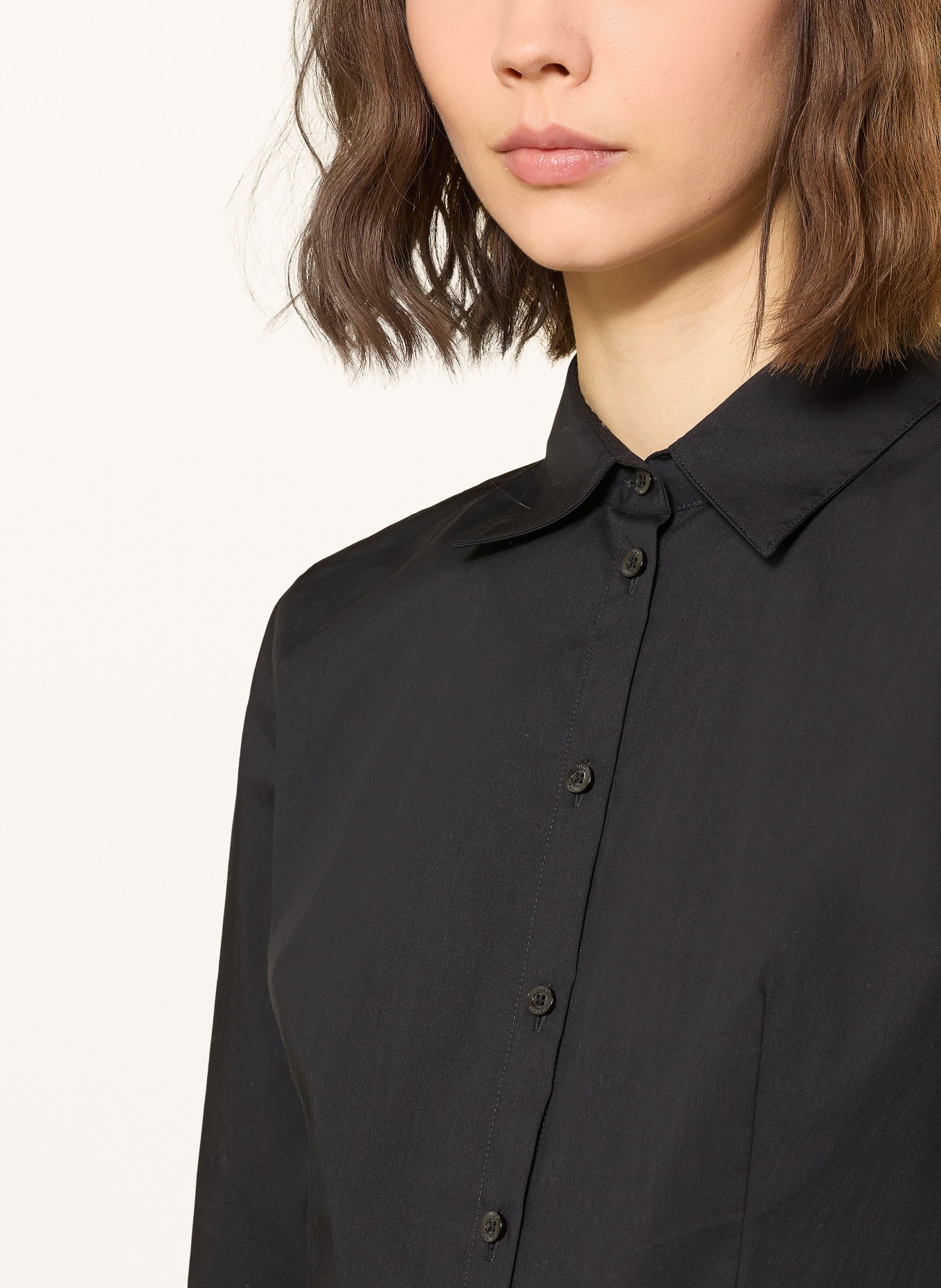 HUGO Bluzka koszulowa THE FITTED SHIRT: CZARNY