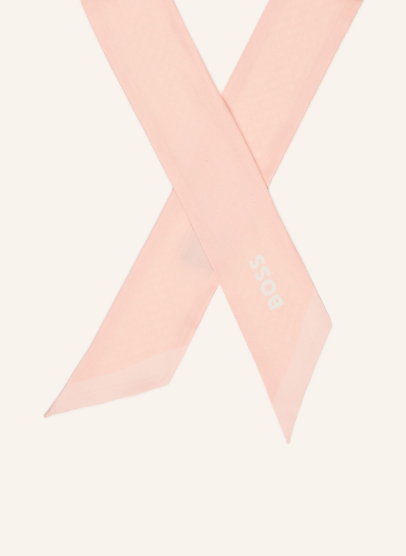 BOSS Jedwabny szalik VINCENCY: RÓŻOWY / KREMOWY